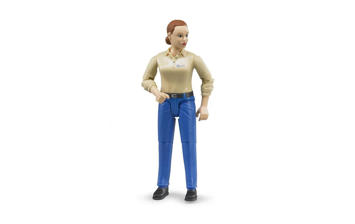 Bruder Spielwaren Figur Frau mit blauer Hose Bruder Spielwaren Figur Frau mit blauer Hose
