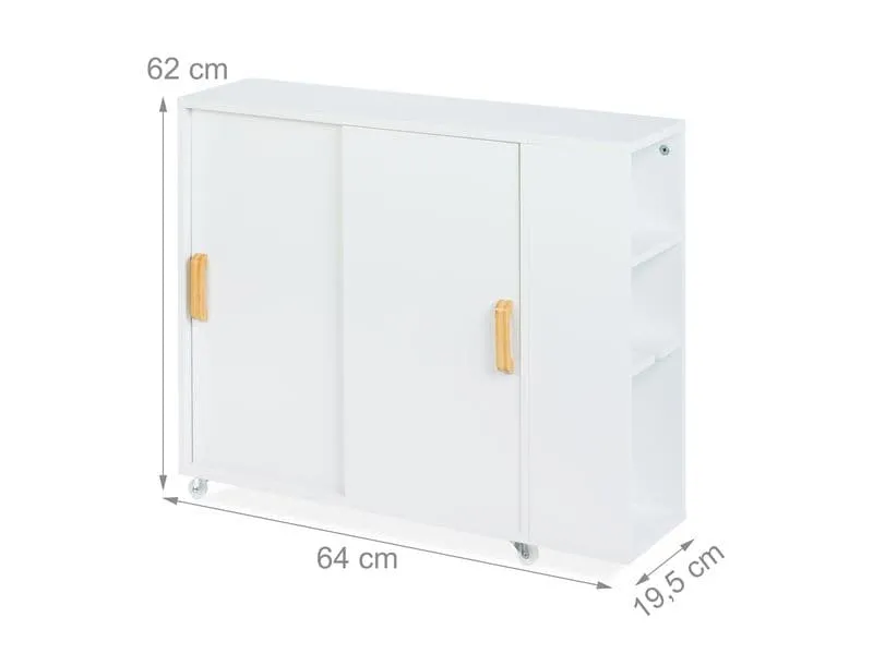 relaxdays Nischenwagen Weiss, 62 x 19.5 x 64 cm relaxdays Nischenwagen Weiss, 62 x 19.5 x 64 cm