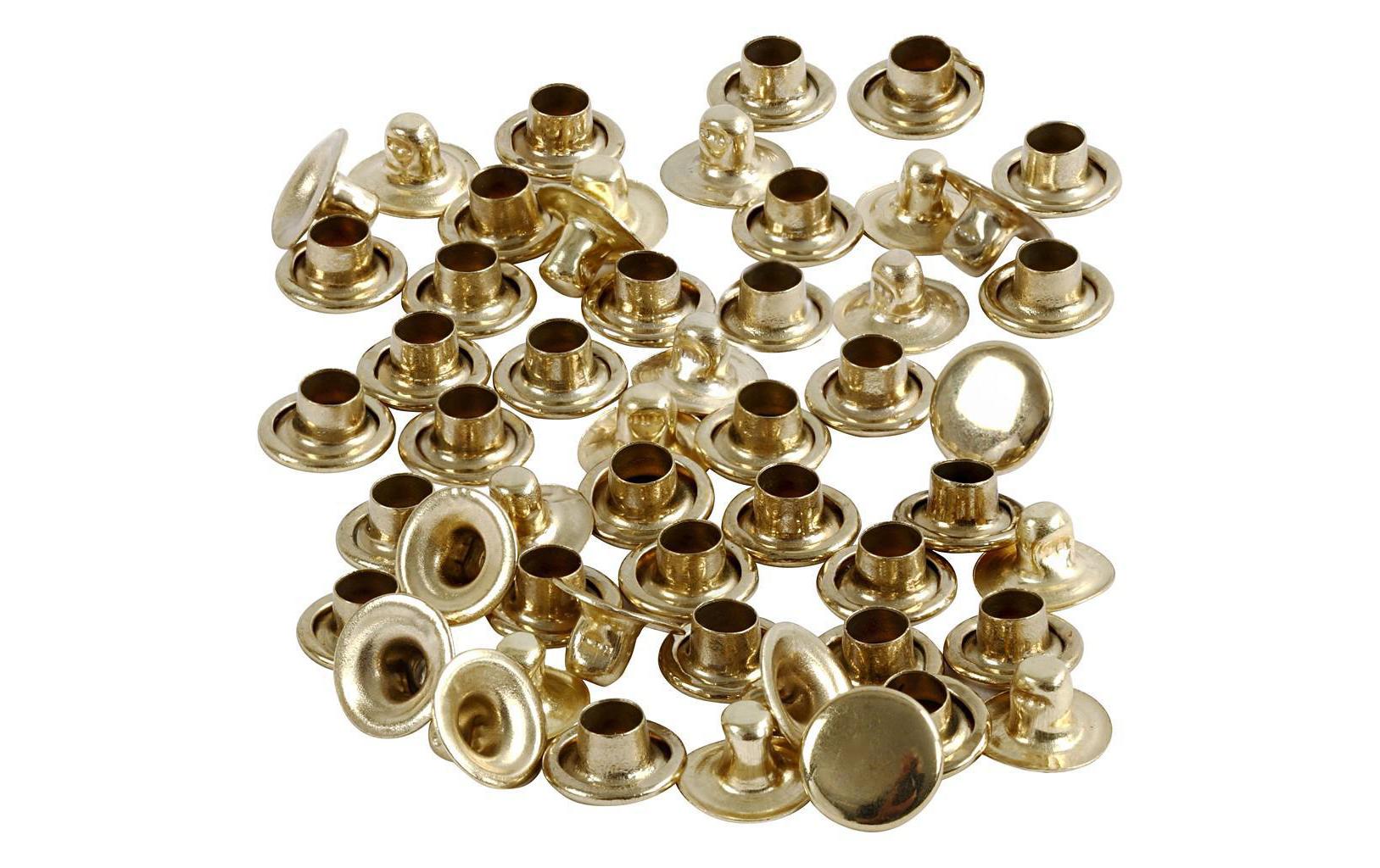 Creativ Company Hohlnieten 7 mm Gold, 50 Stück Creativ Company Hohlnieten 7 mm Gold, 50 Stück