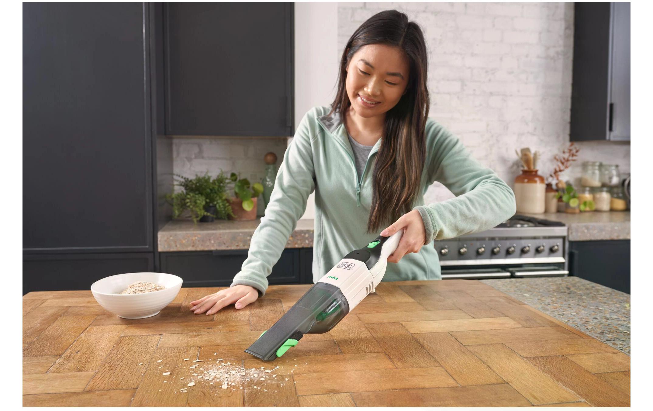 BLACK+DECKER Akku-Handsauger REVHV8C-QW Schwarz/Weiss