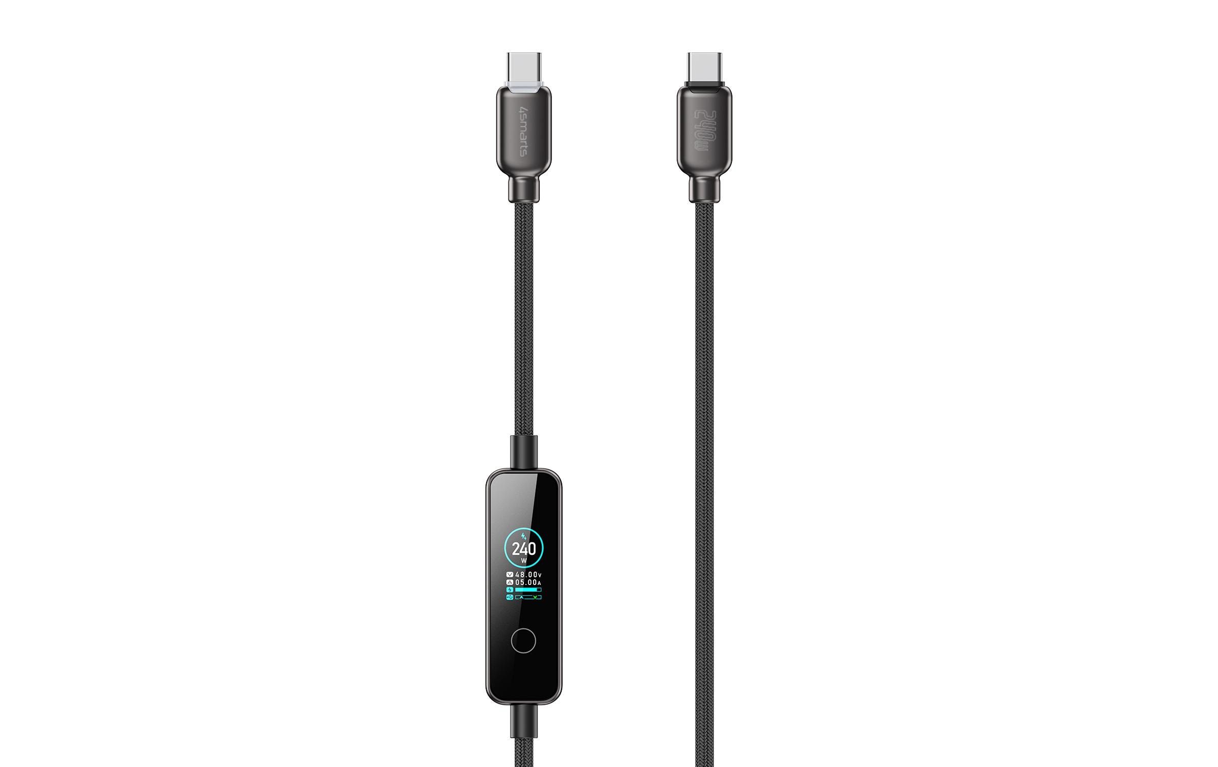 4smarts USB-C Kabel ScreenCord 240W USB-C - USB-C 1.2 m