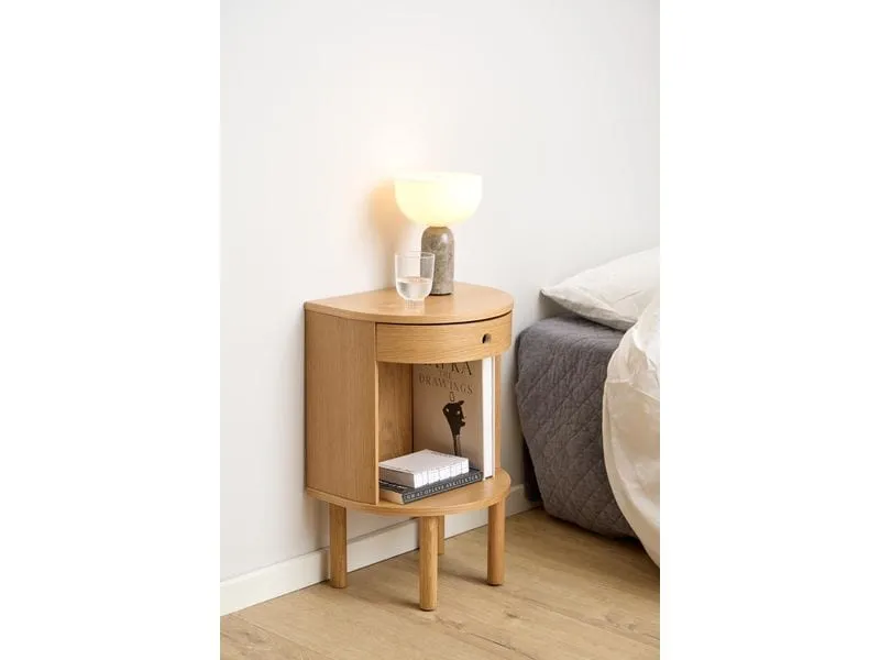 AC Design Nachttisch Paron Hellbraun, 40 x 31.5 x 60 cm