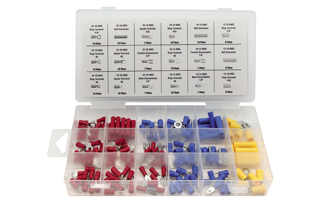 Perel Quetschverbinder-Sortiment HAS05 Rot/Blau/Gelb, 1 Stück