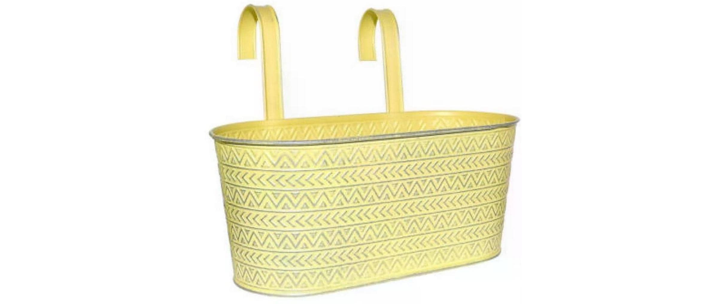 Dameco Übertopf Oval mit 2 Haken Gelb Dameco Übertopf Oval mit 2 Haken Gelb