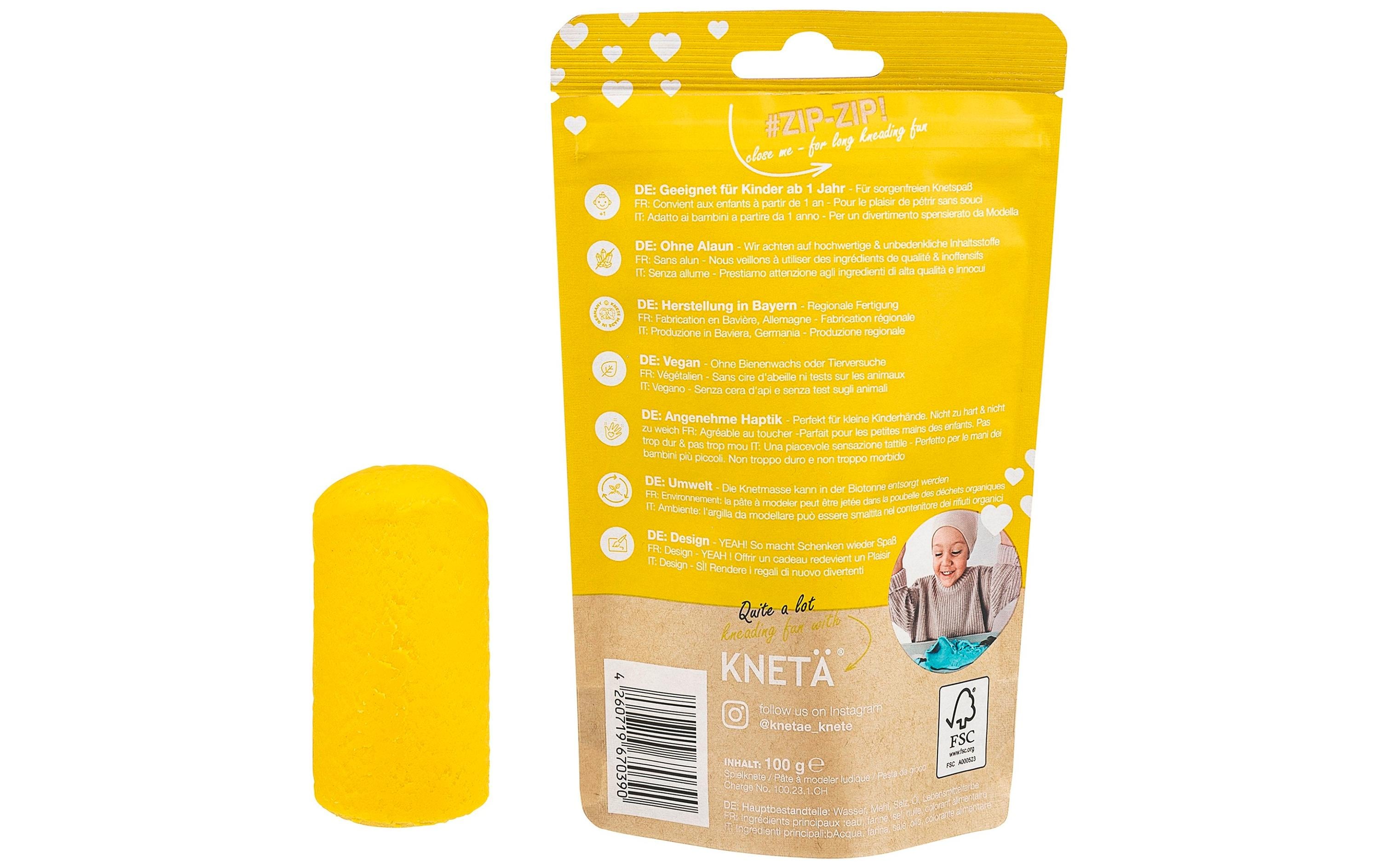 KNETÄ Vegane Spielknete Gelb 100 g KNETÄ Vegane Spielknete Gelb 100 g
