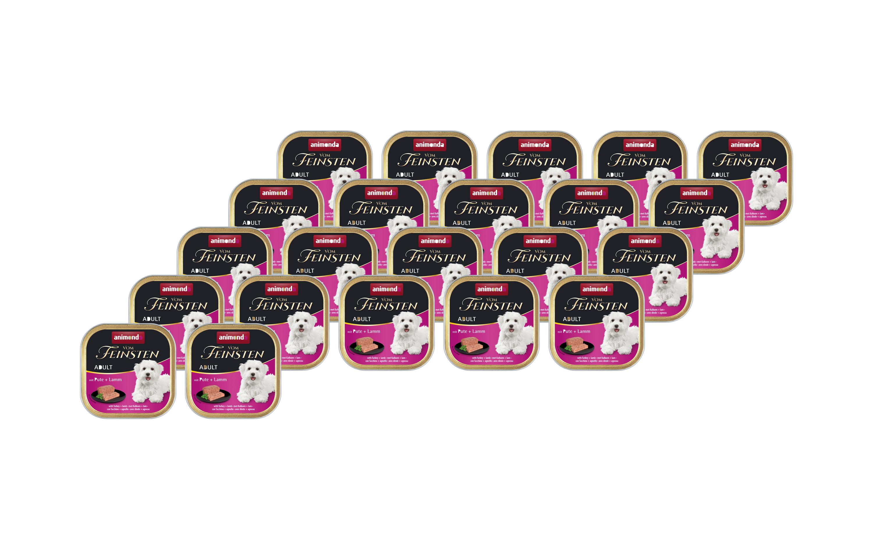 animonda Nassfutter vom Feinsten Pute & Lamm, 22 x 150 g Kit