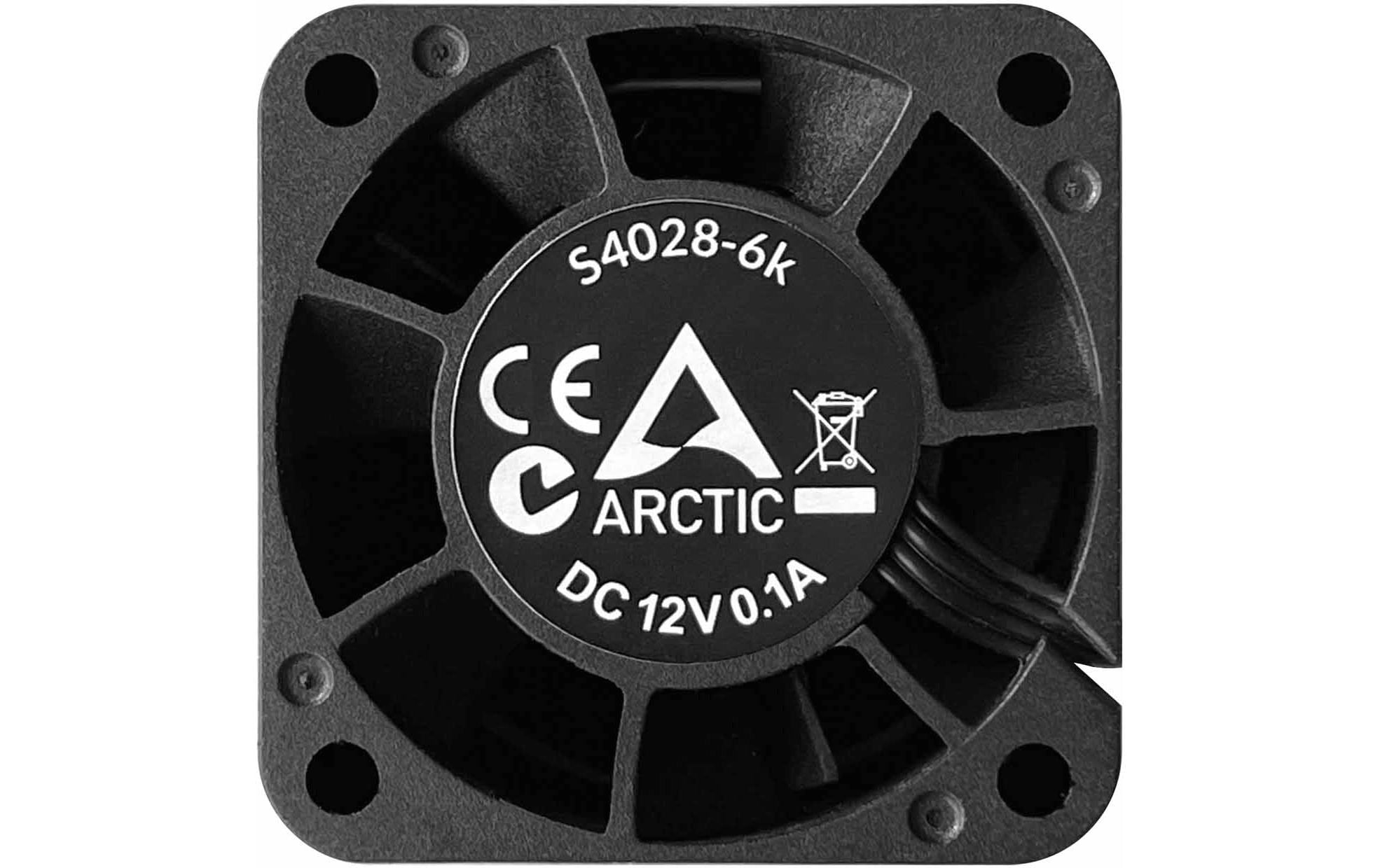 Arctic Cooling PC-Lüfter S4028-6K, 40 x 28 mm, 6000 RPM, Schwarz, 1 Stück