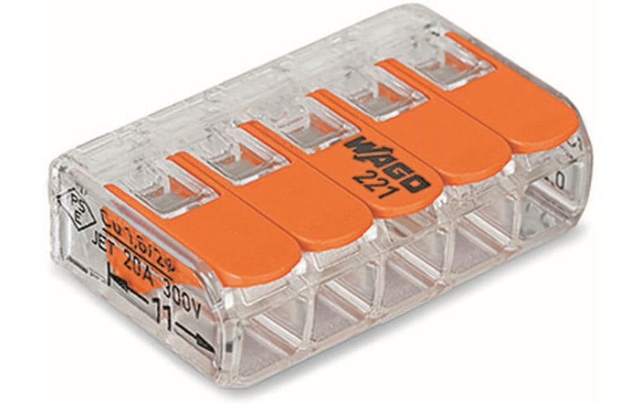 WAGO Verbindungsklemme COMPACT 5-fach, 25 Stück WAGO Verbindungsklemme COMPACT 5-fach, 25 Stück