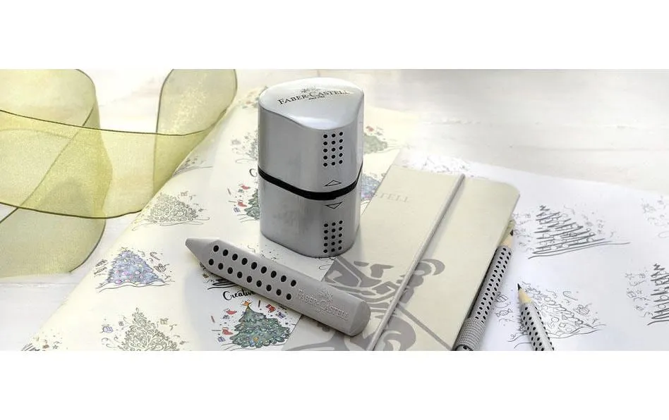Faber-Castell Spitzer Grip 2001 Dreifach Manuell, Silber