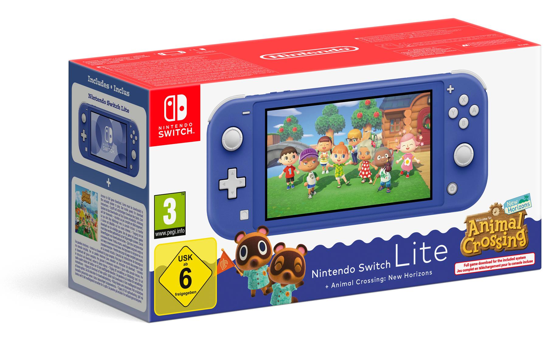 Nintendo Nintendo Switch Lite Animal Crossing Blau Nintendo Nintendo Switch Lite Animal Crossing Blau