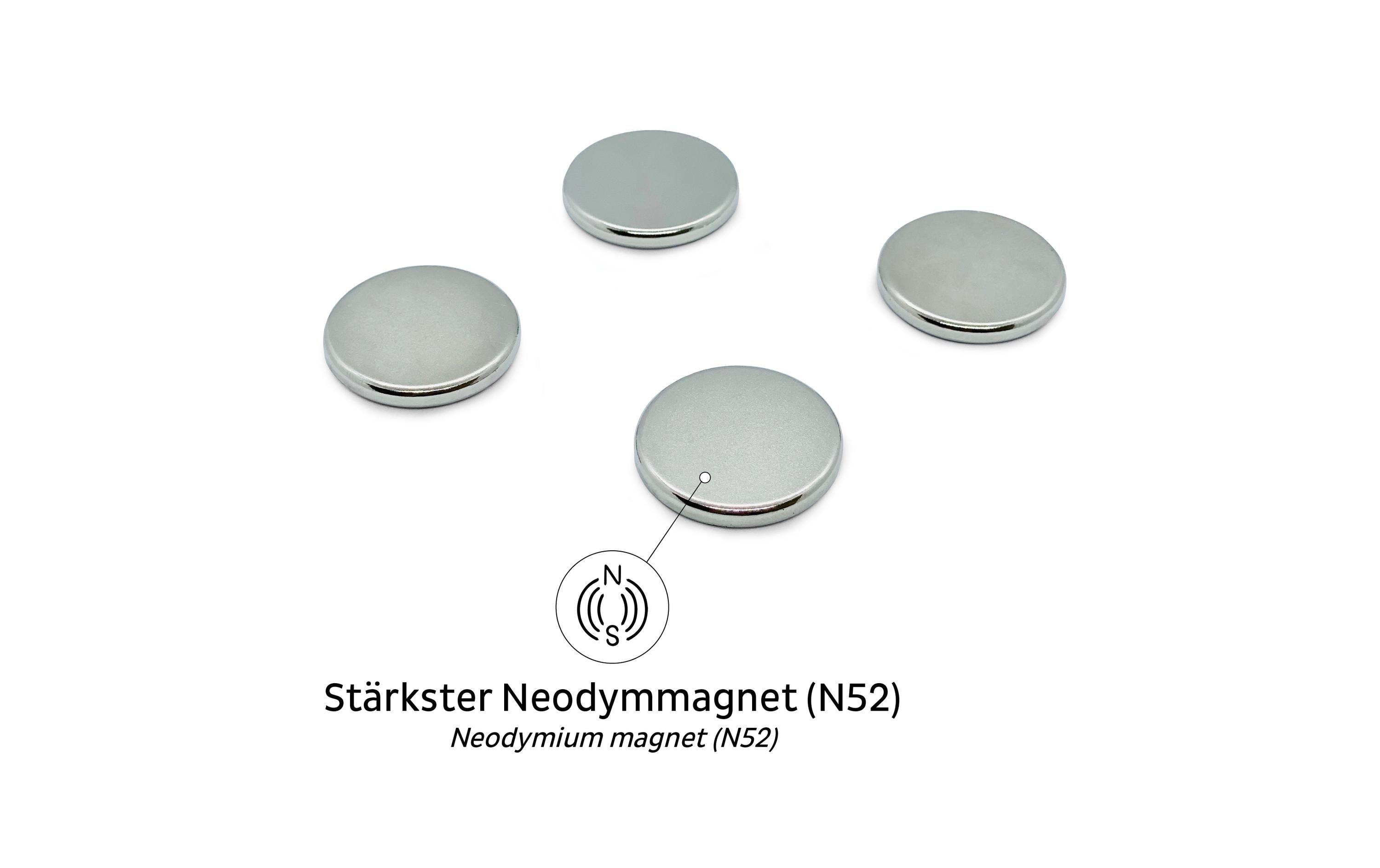 Silwy Power-Magnete 8 Stück, Silber