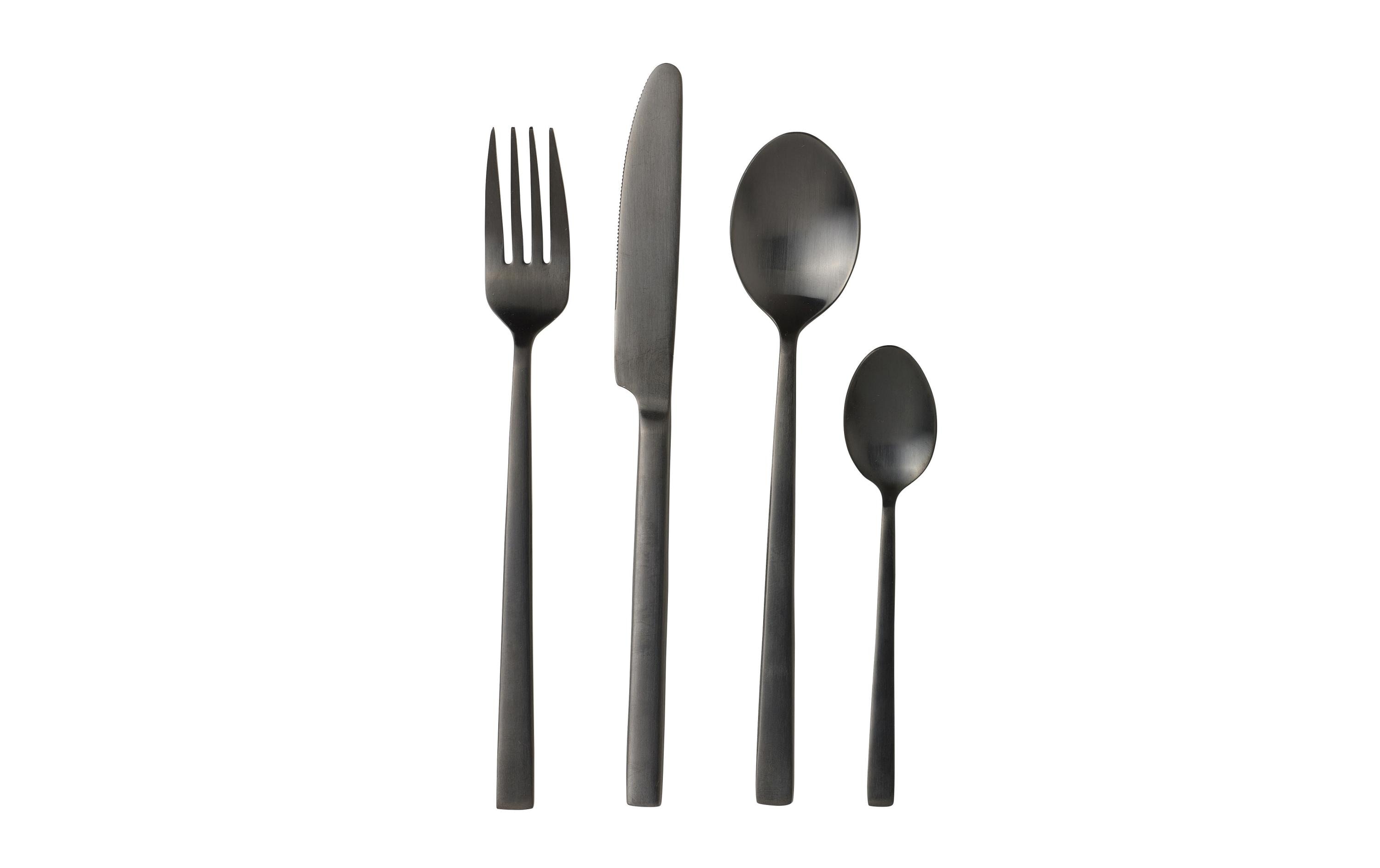 Bitz Besteck-Set 16-teilig, Schwarz