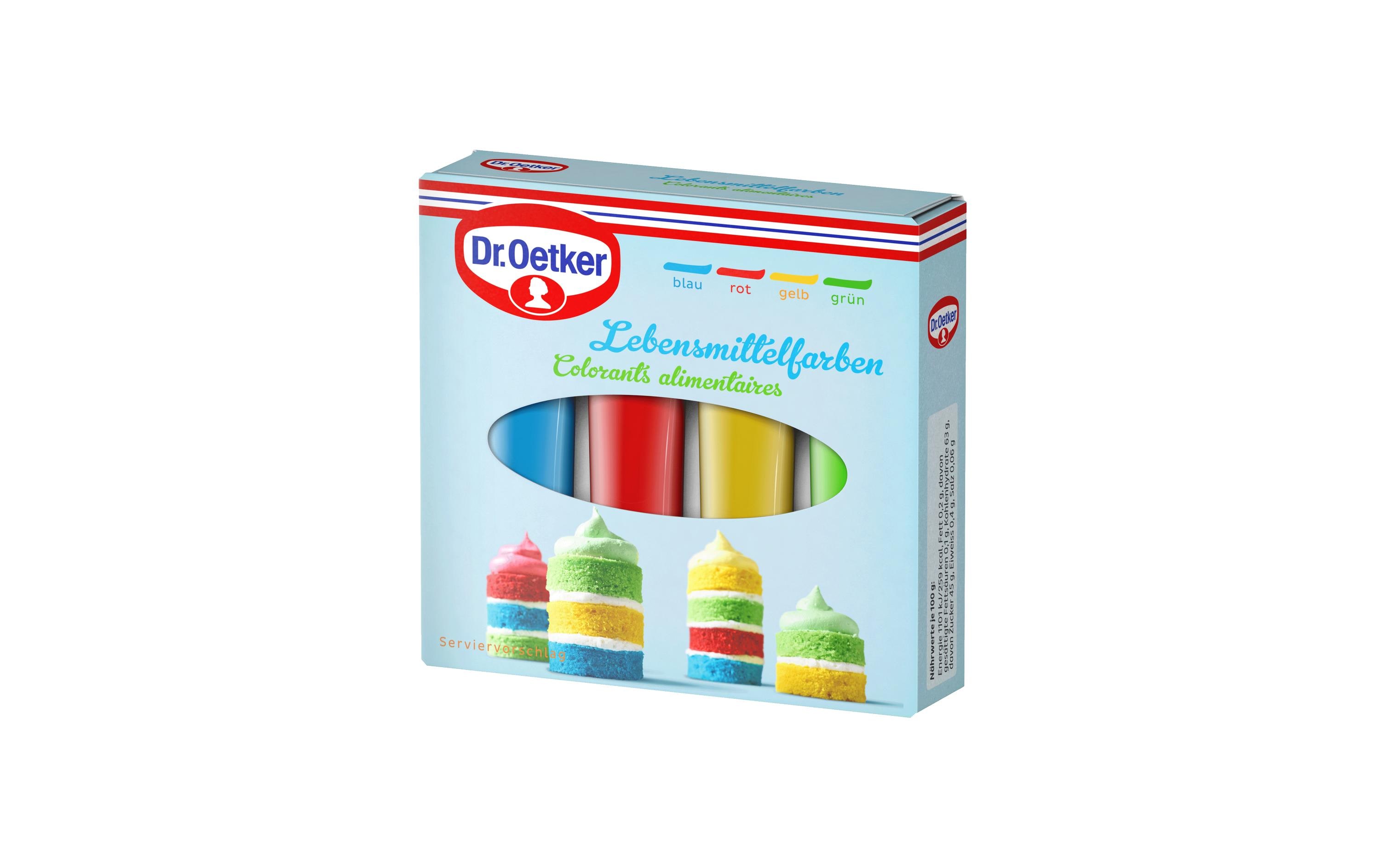 Dr.Oetker Lebensmittelfarben-Set Blau/Gelb/Grün/Rot Dr.Oetker Lebensmittelfarben-Set Blau/Gelb/Grün/Rot
