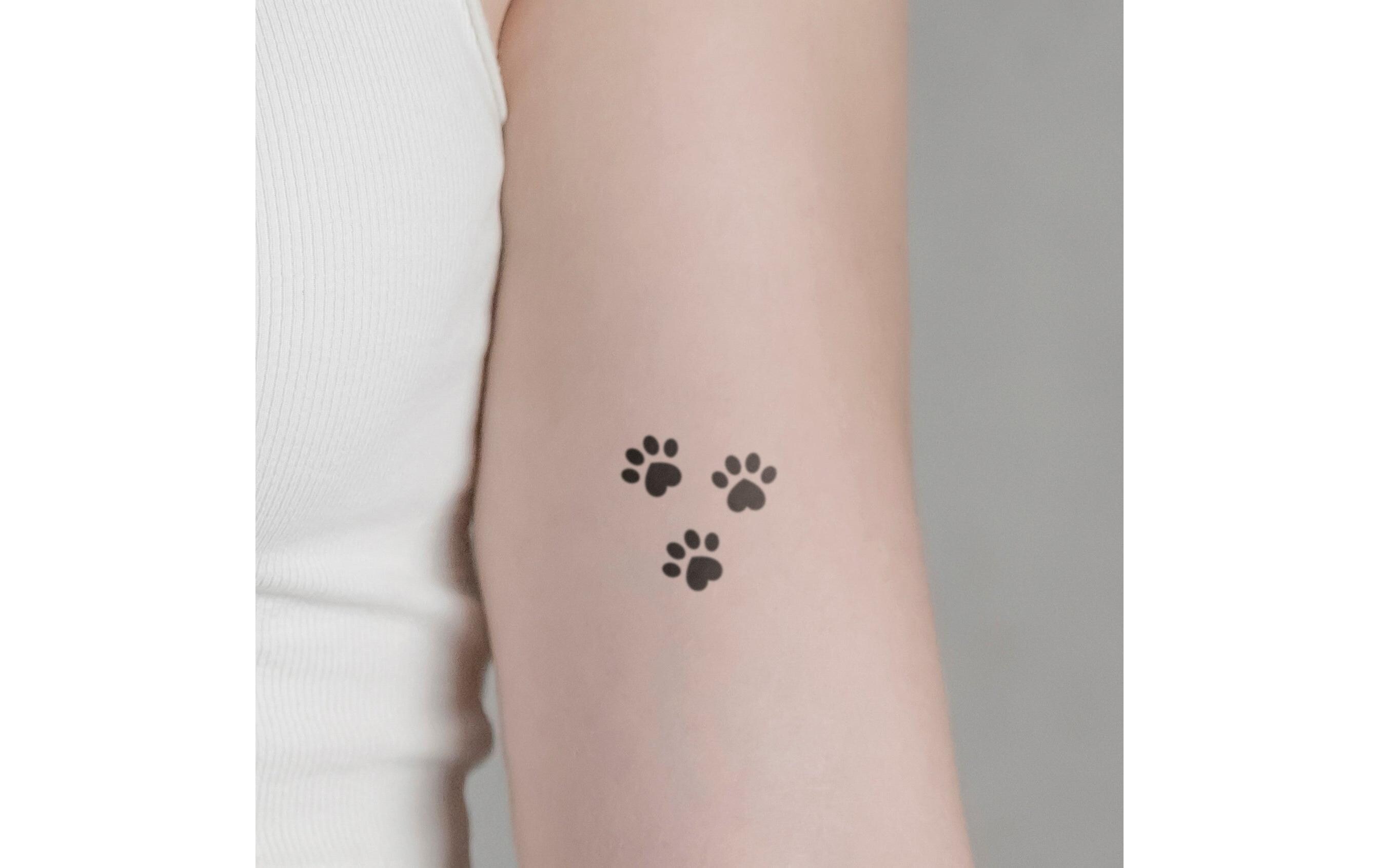 minink Tattoo Hundepfoten Grösse: S (2.5 cm x 2.7 cm)