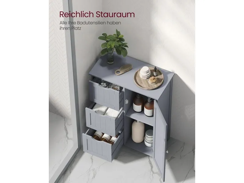 VASAGLE Kommode in Landhausstil 60 x 80 cm, Grau VASAGLE Kommode in Landhausstil 60 x 80 cm, Grau