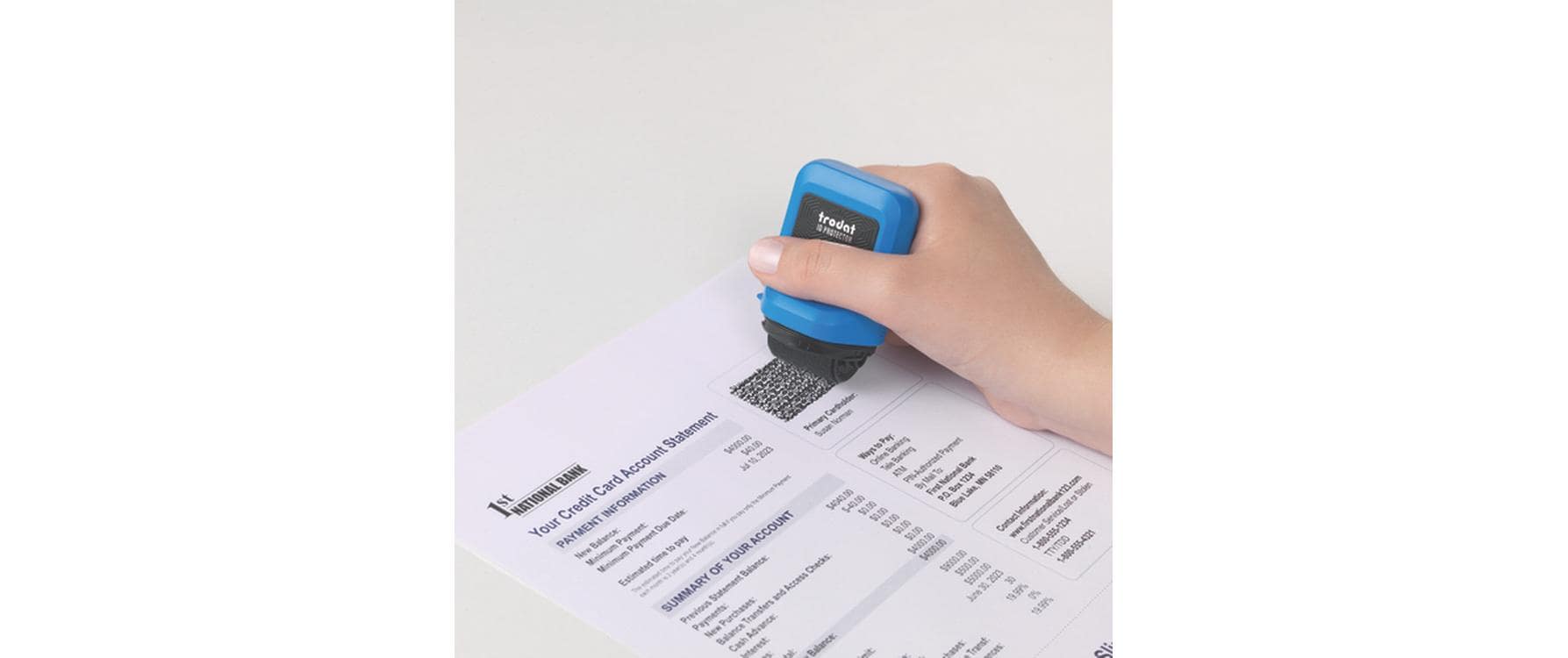 Trodat Stempel ID Protector Blau / Schwarz