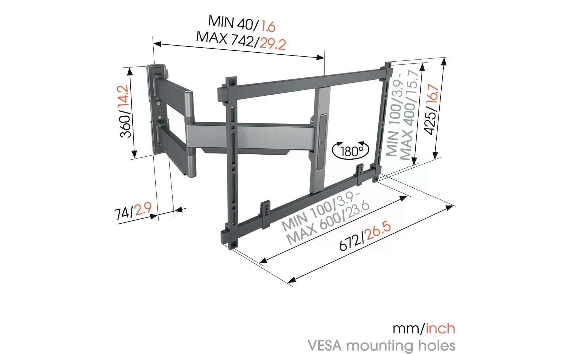Vogel's Wandhalterung TVM 5845 - Schwarz Vogel's Wandhalterung TVM 5845 - Schwarz