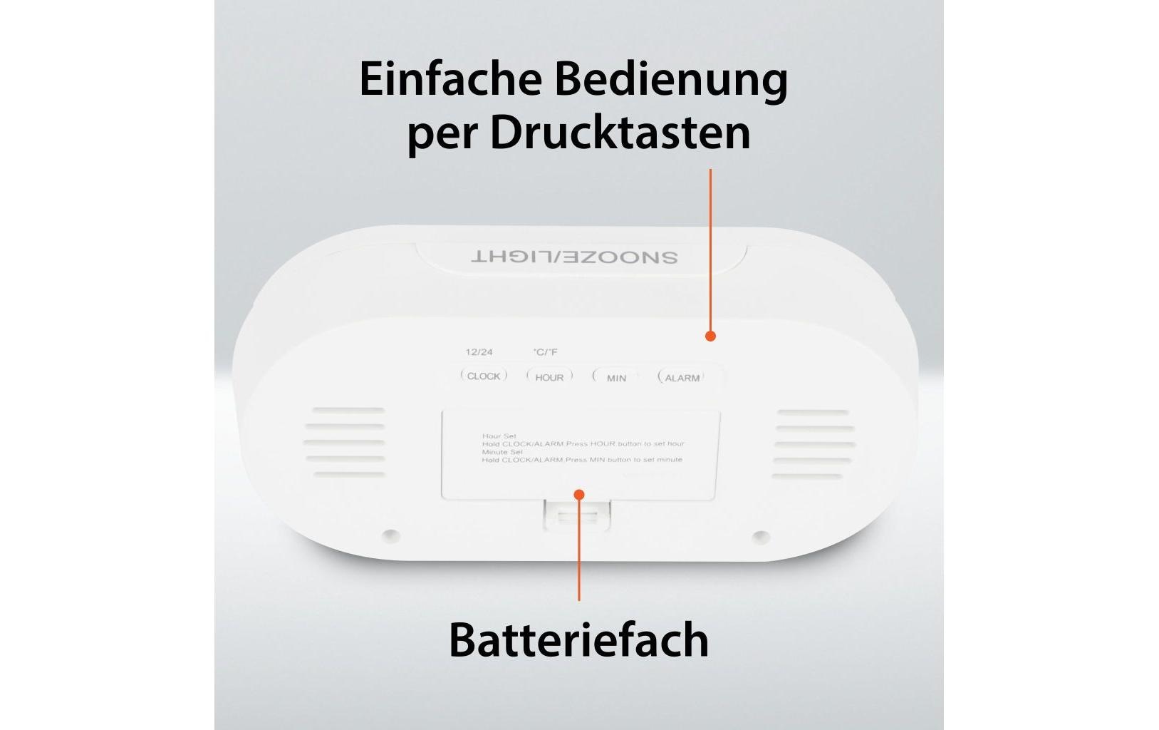 ADE Digitalwecker Weiss