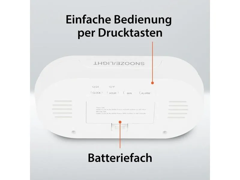 ADE Digitalwecker Weiss ADE Digitalwecker Weiss