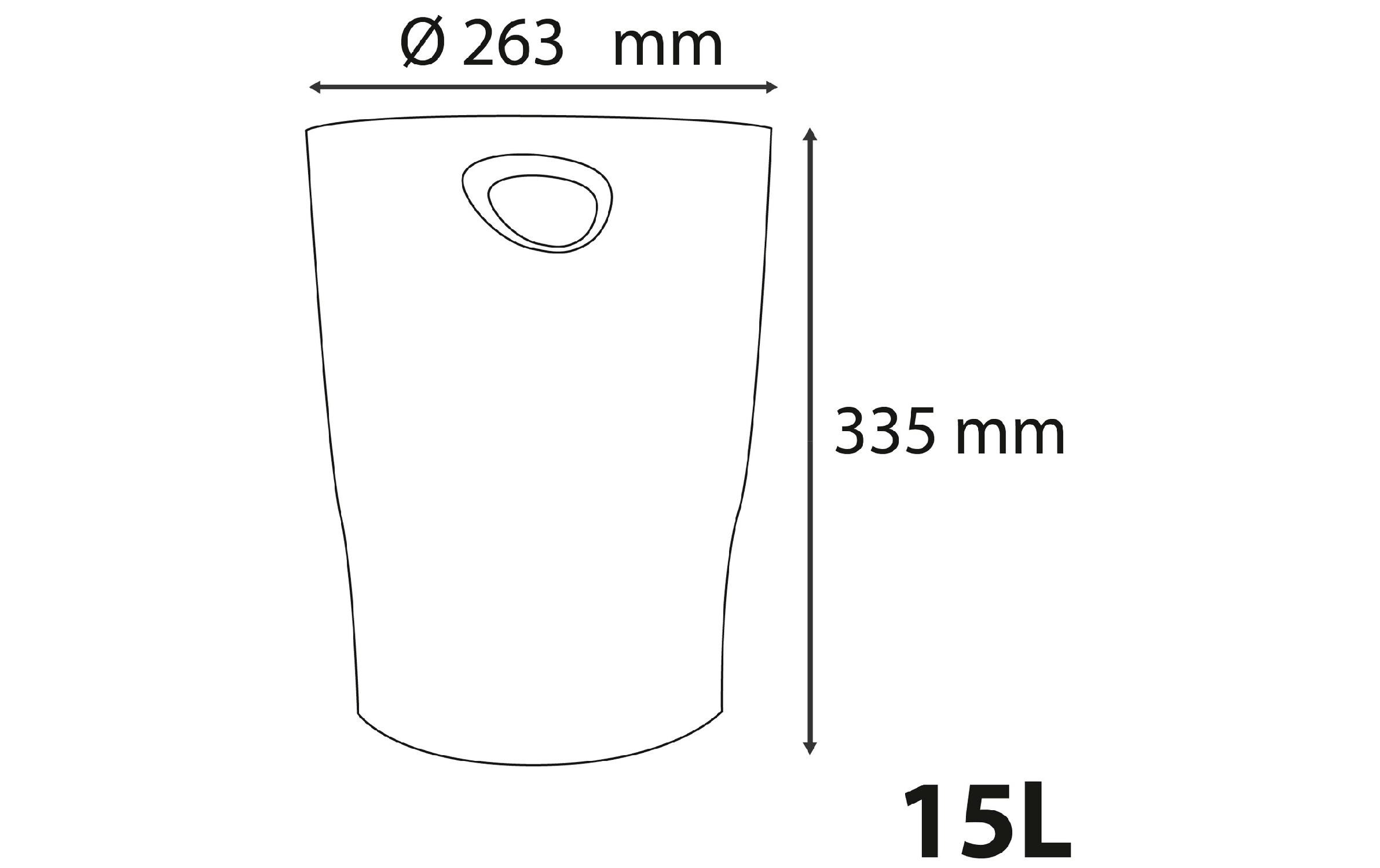 Exacompta Papierkorb Ecobin Skandi 15 L, Altrosa
