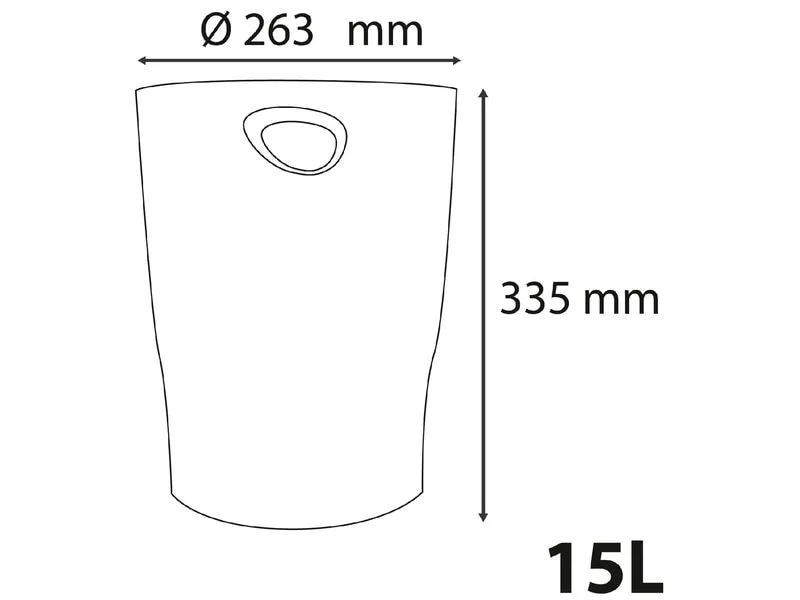 Exacompta Papierkorb Ecobin Skandi 15 L, Altrosa Exacompta Papierkorb Ecobin Skandi 15 L, Altrosa