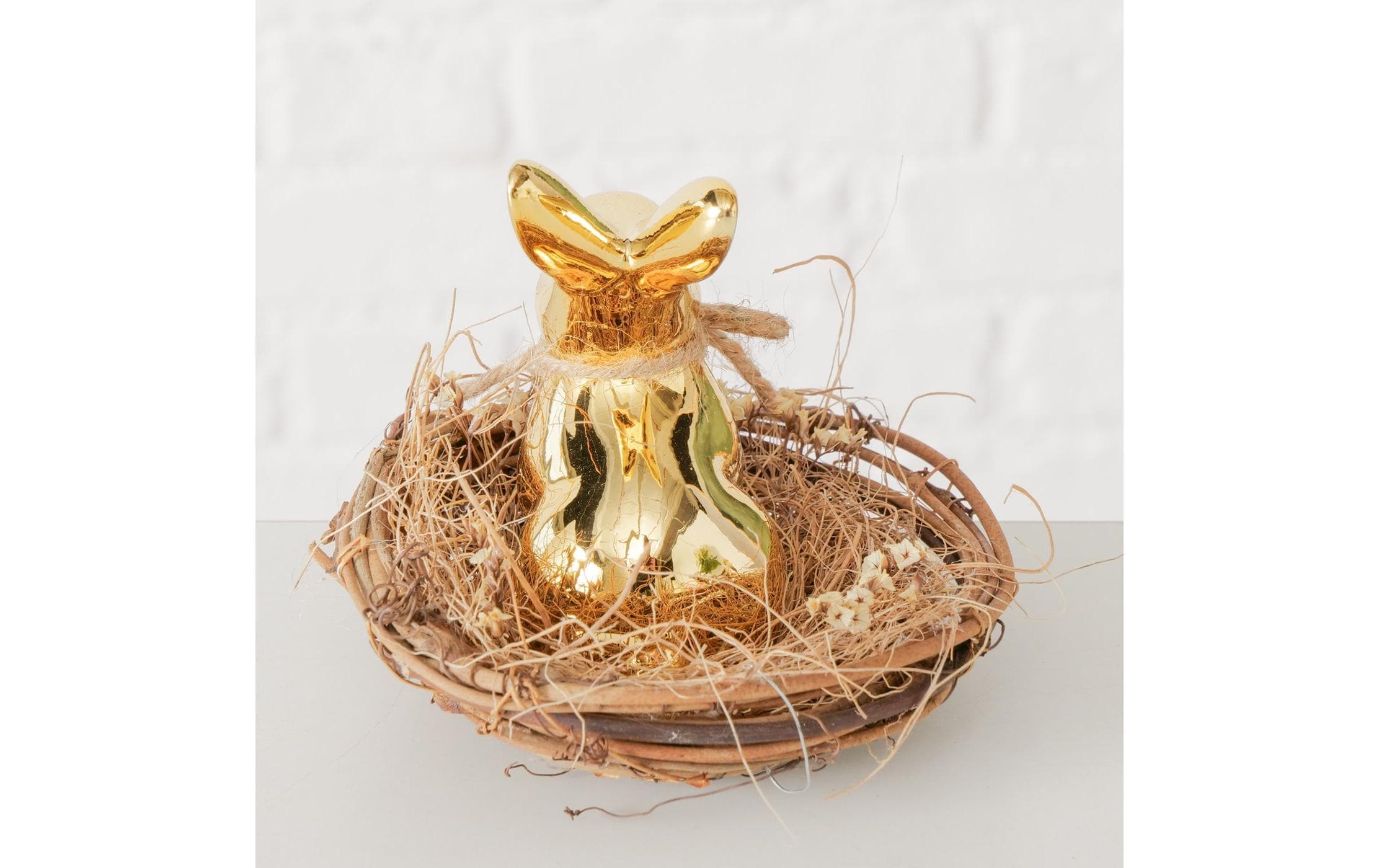 Boltze Aufsteller Hase Goldina, Gold