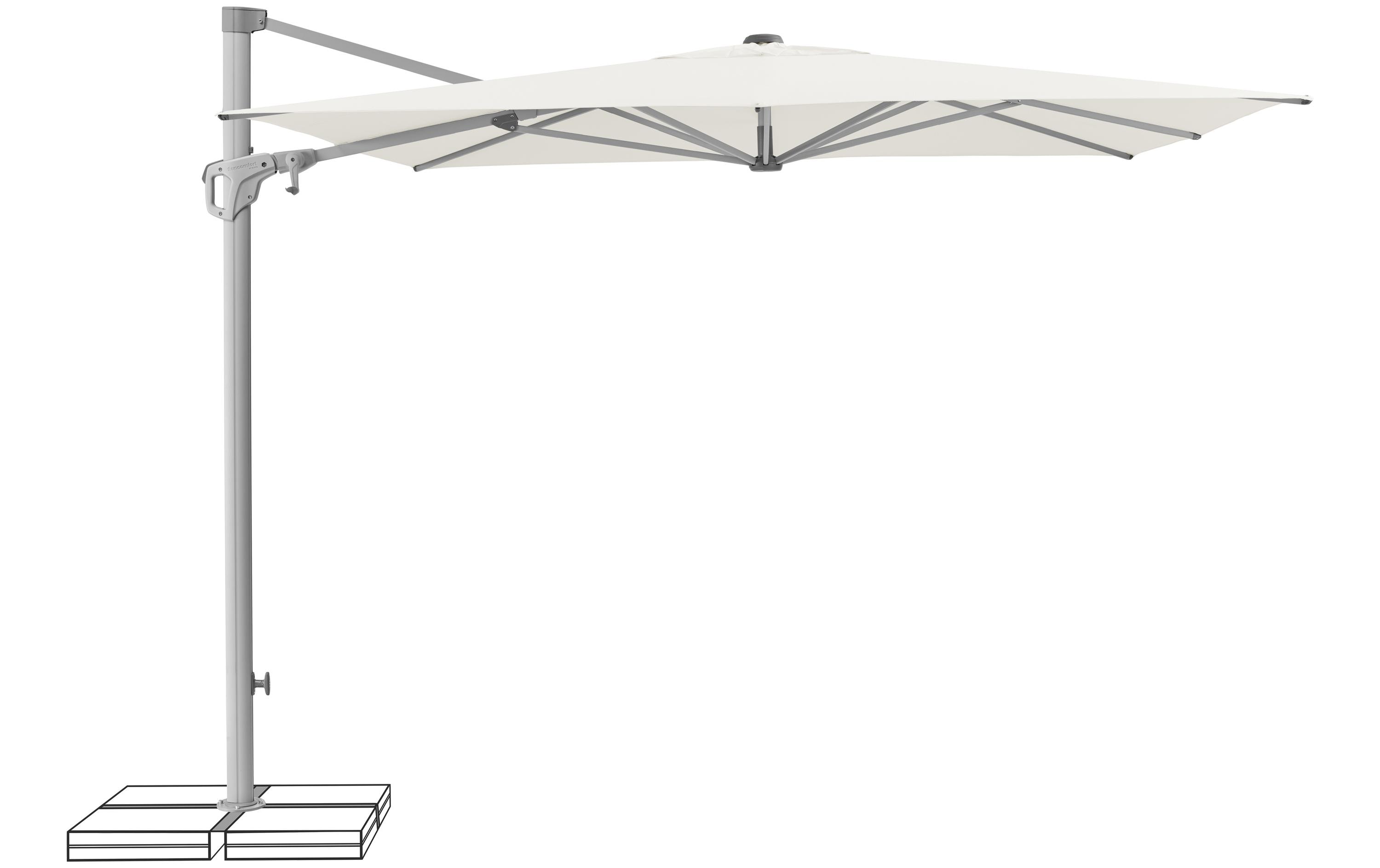 Suncomfort by Glatz Sonnenschirm Familyflex Sandweiss, 250 x 250 mm Suncomfort by Glatz Sonnenschirm Familyflex Sandweiss, 250 x 250 mm