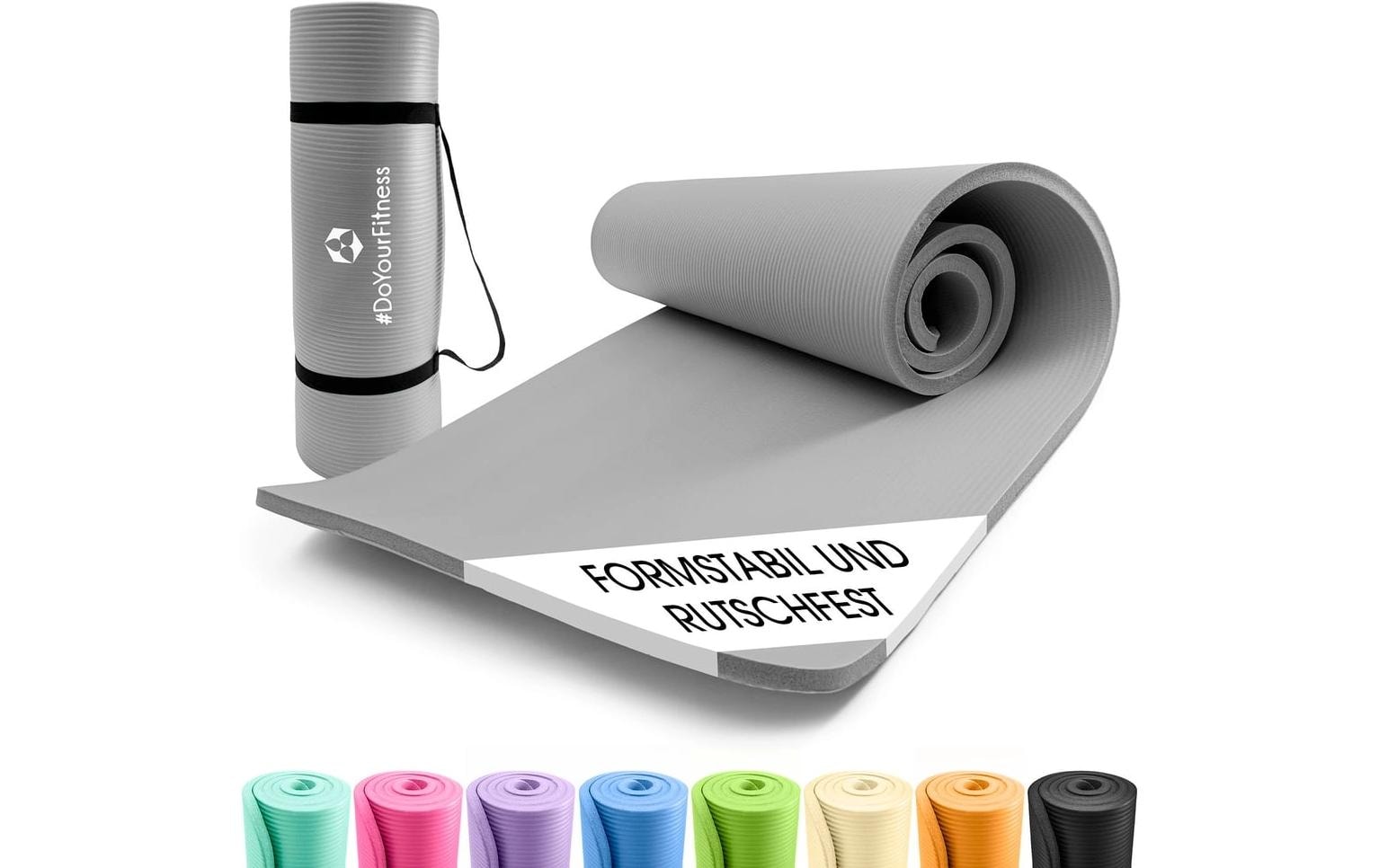 World Fitness Fitnessmatte Ashanti 190 cm x 100 cm, Grau World Fitness Fitnessmatte Ashanti 190 cm x 100 cm, Grau