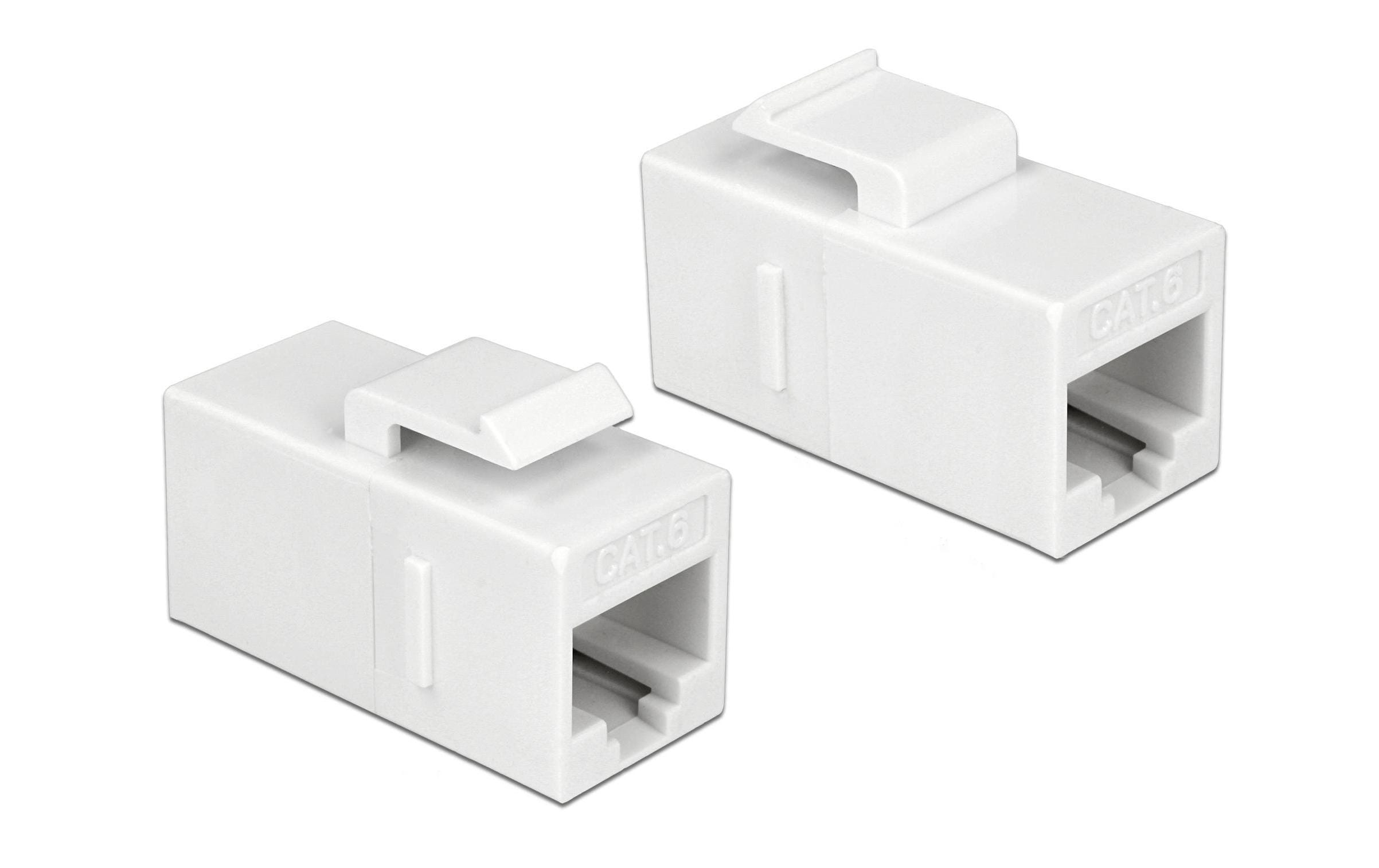 Delock Keystone-Modul RJ-45 - RJ-45, Cat.6, UTP weiss