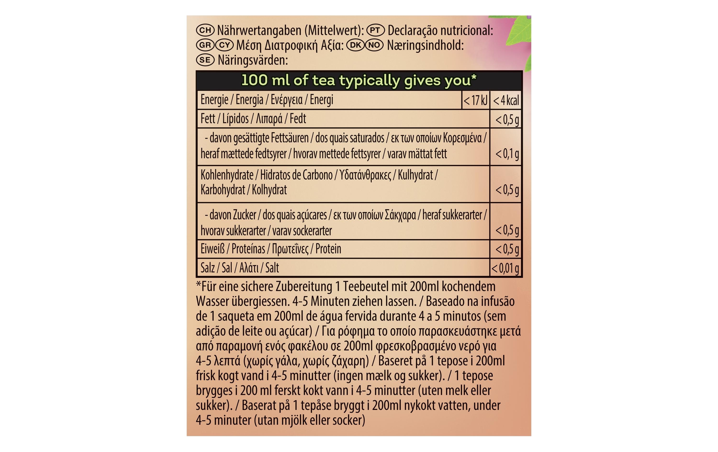 Lipton Teebeutel Lemon Verbena 20 Stück