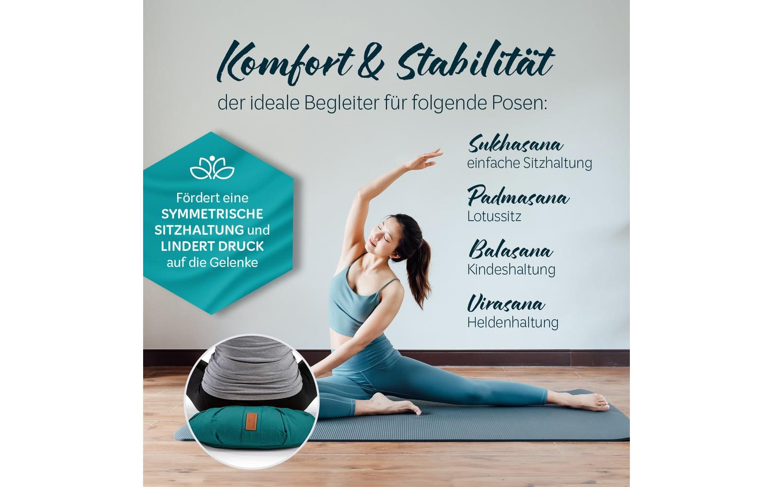 DoYourYoga Yoga-Kissen Ganesh Dunkelgrün