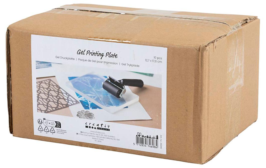 Creativ Company Stempel Zubehör Linoldruckplatte 12.7 x 17.8 cm, 10 Stück