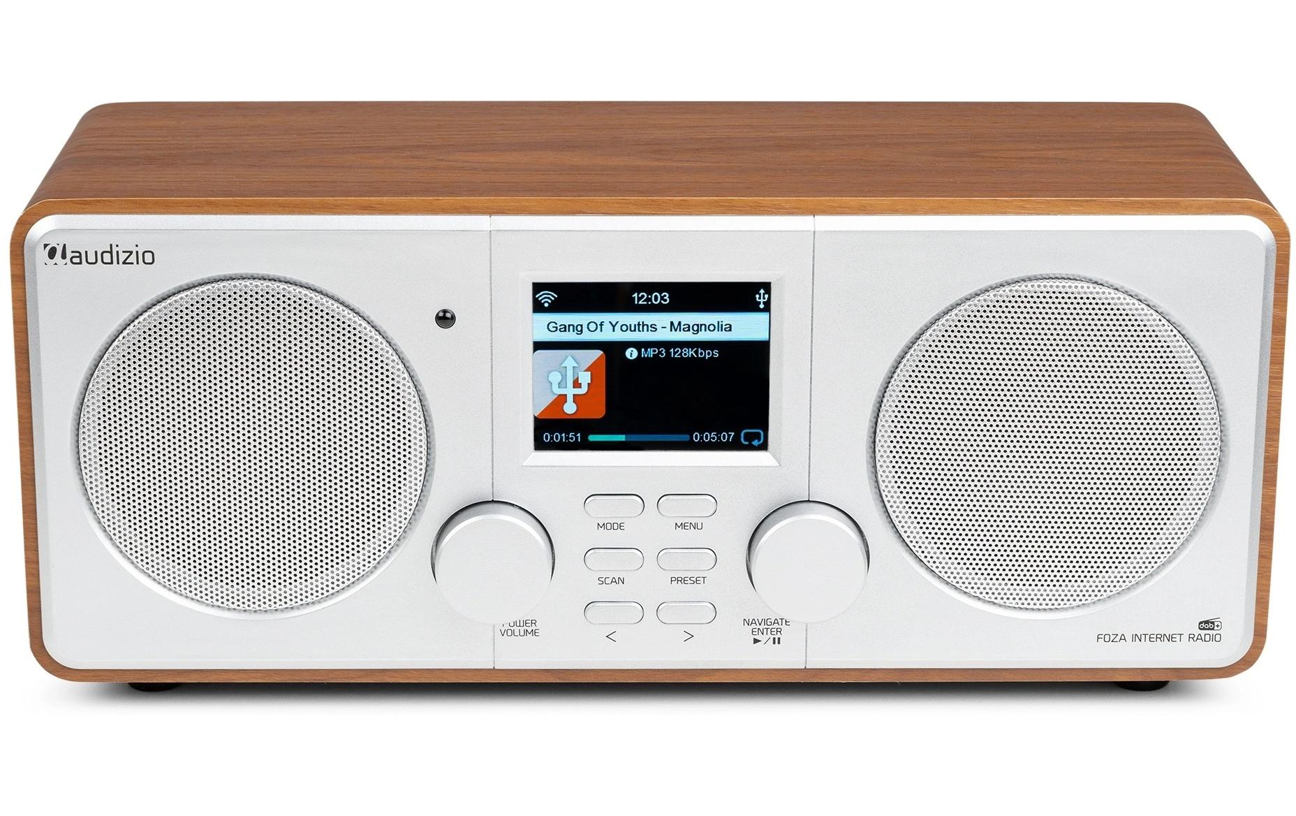 Audizio DAB+ Radio Foza Braun/Silber
