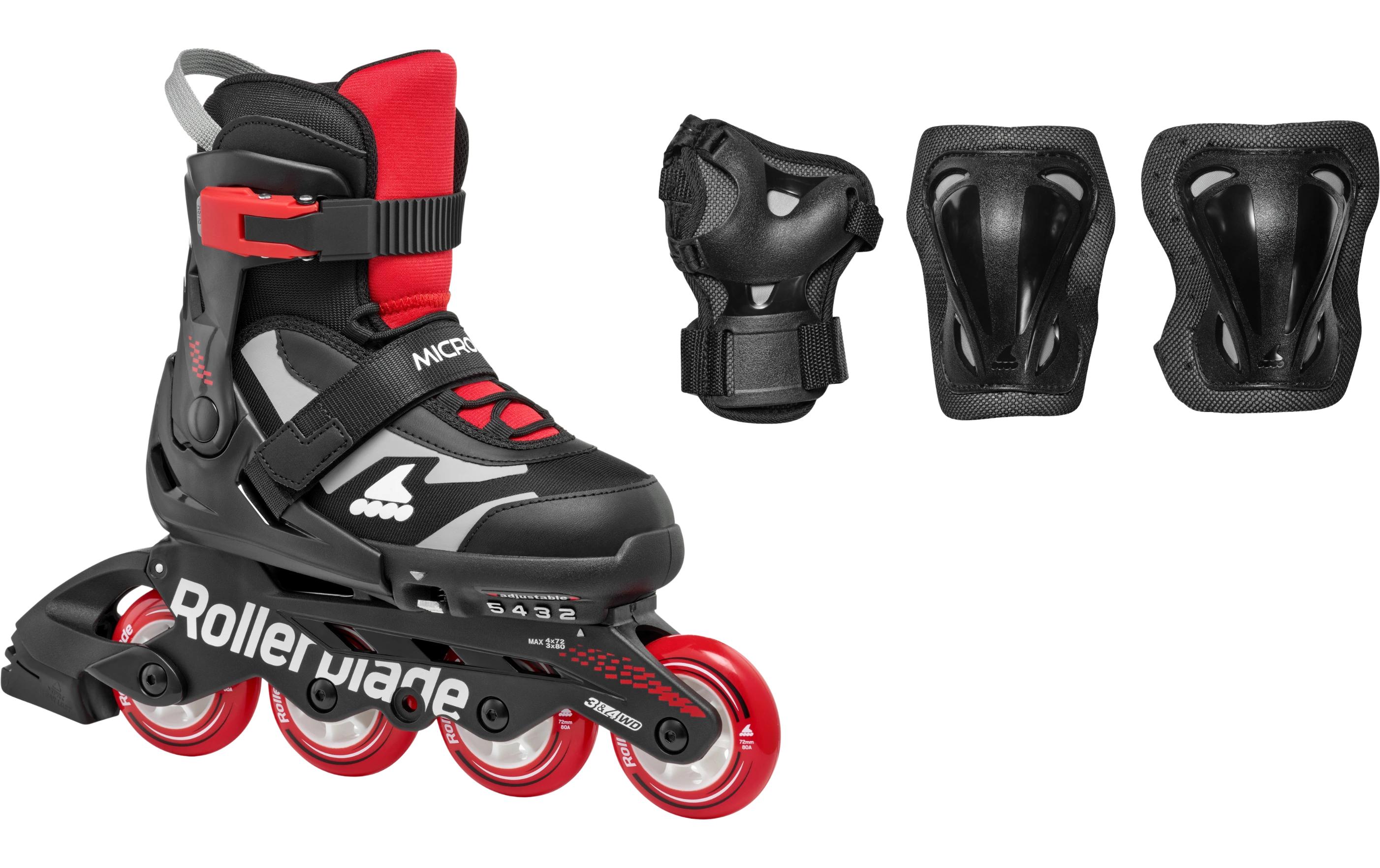 ROLLERBLADE Inline-Skates Microblade Combo Schwarz/Rot, 28-32