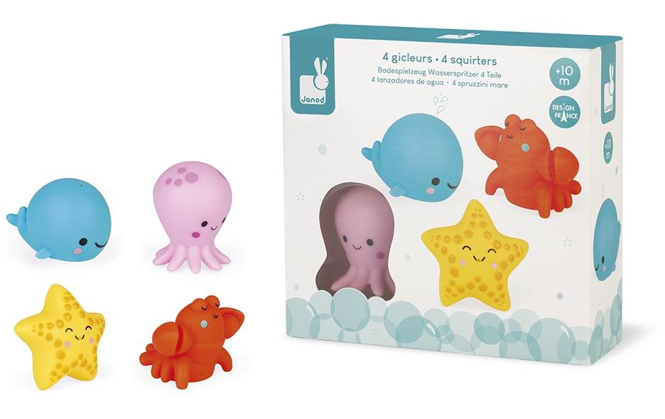 Janod Badespielzeug Wasserspritzer Ozean 4 Stück Janod Badespielzeug Wasserspritzer Ozean 4 Stück
