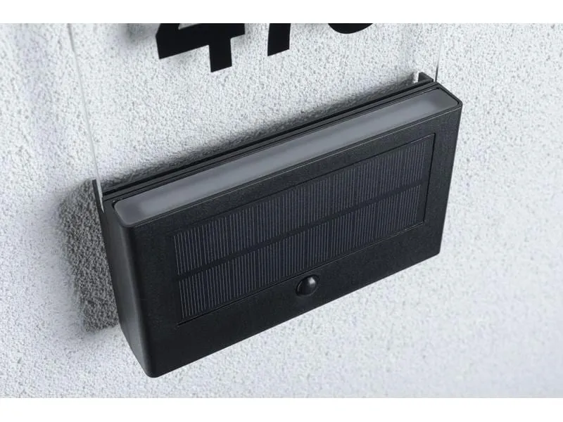 Paulmann Wandleuchte Solar Hausnummer, Neda, 2200K, Anthrazit