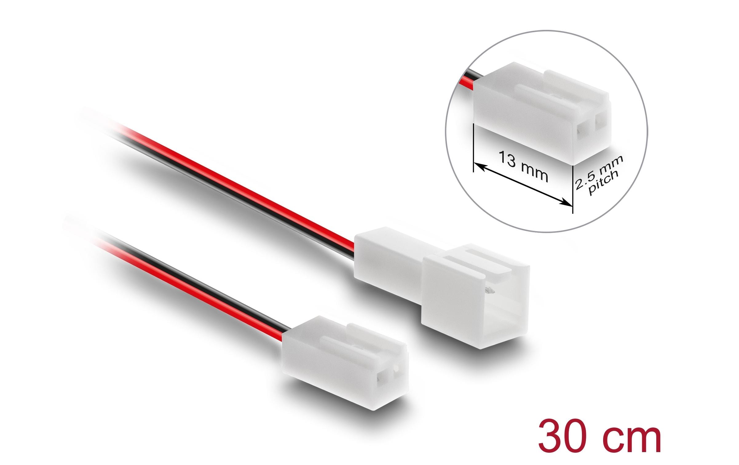 Delock Stromkabel Stecker zu Buchse 2 Pin 30 cm Delock Stromkabel Stecker zu Buchse 2 Pin 30 cm