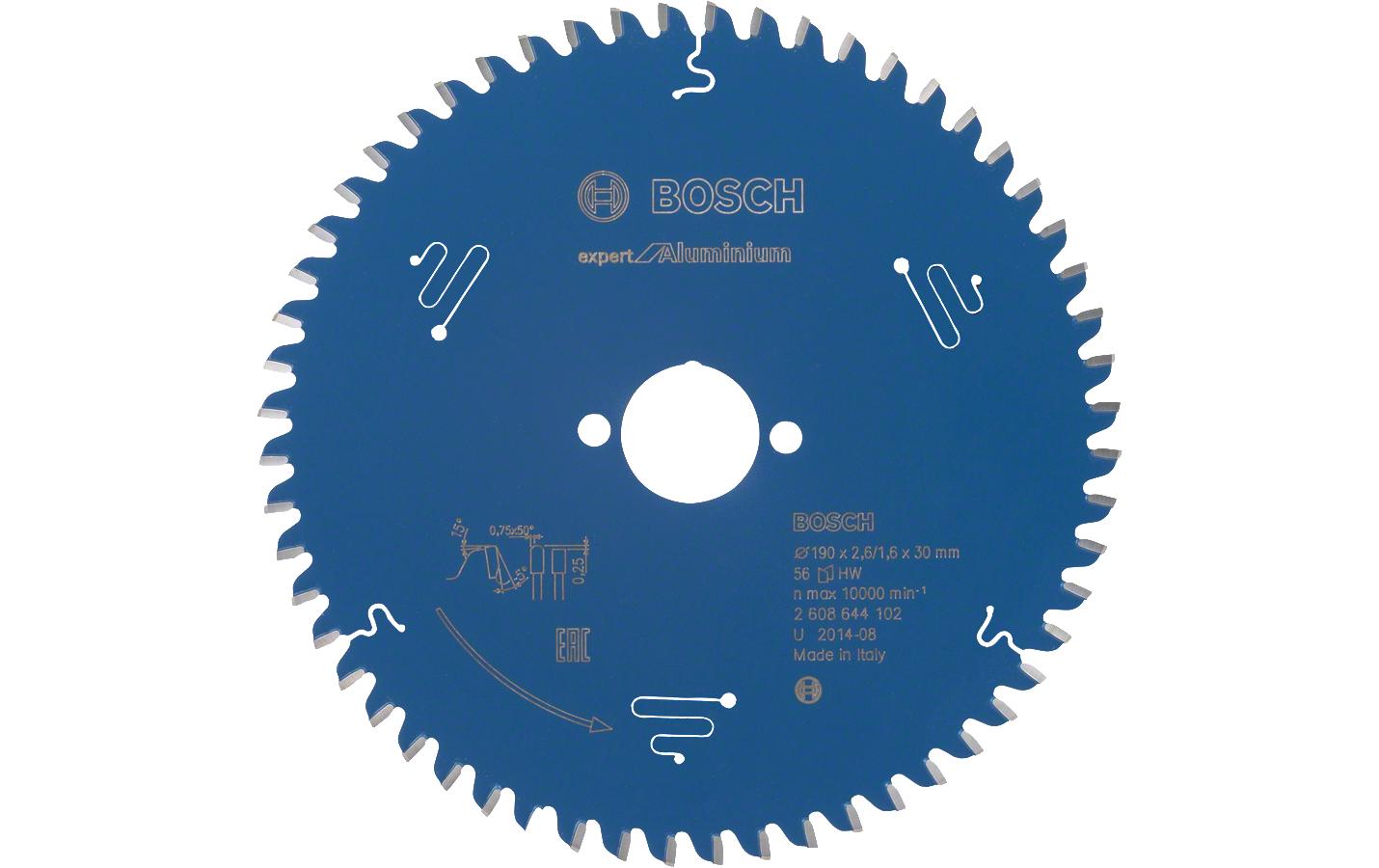 Bosch Professional Kreissägeblatt Expert for Aluminium Ø 190