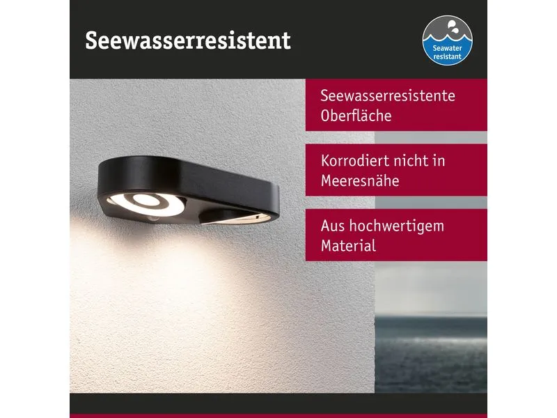 Paulmann LED Aussenwandleuchte Silma Bewegungsmelder Anthrazit Paulmann LED Aussenwandleuchte Silma Bewegungsmelder Anthrazit