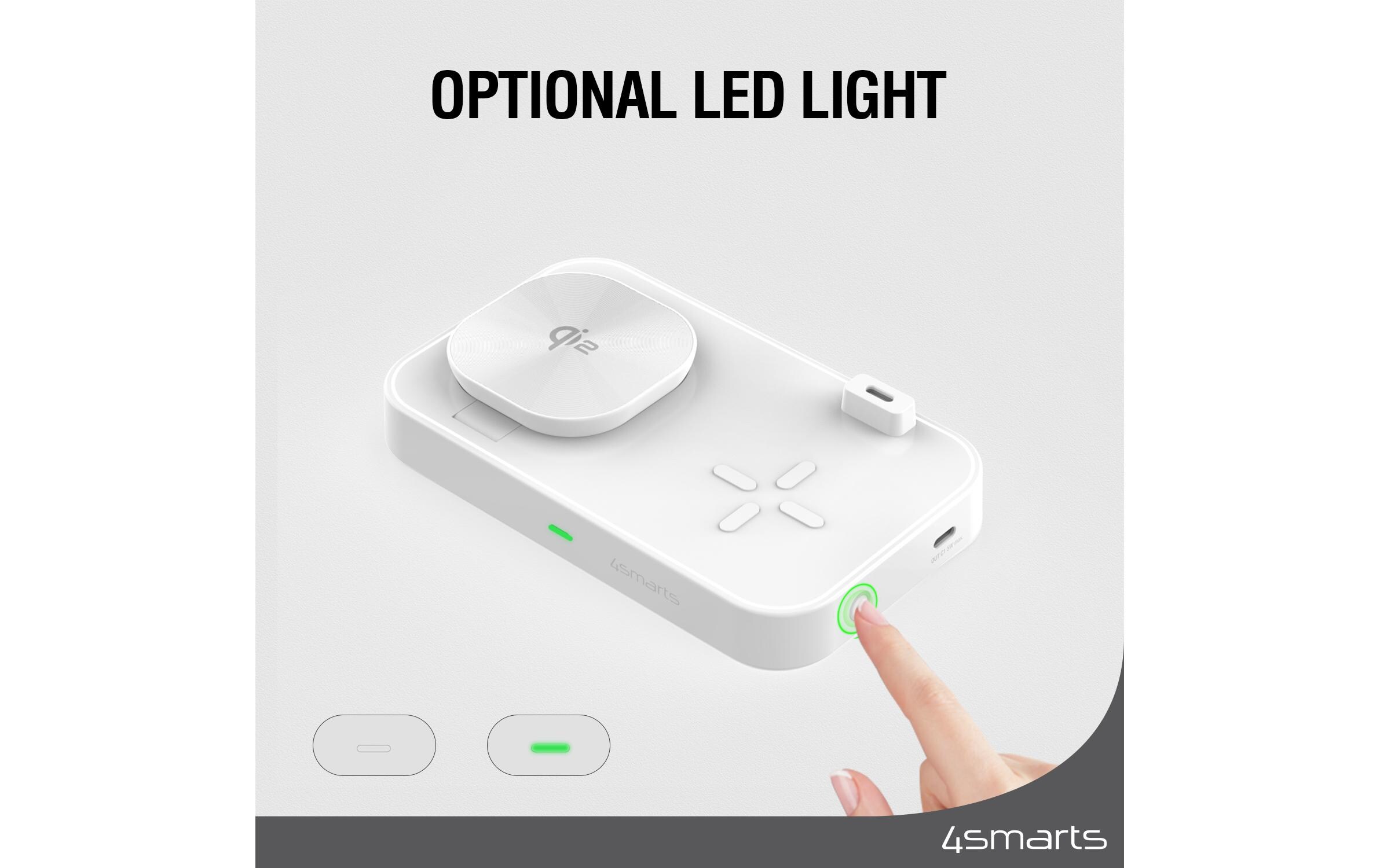 4smarts Wireless Charger Qi2 Weiss 4smarts Wireless Charger Qi2 Weiss