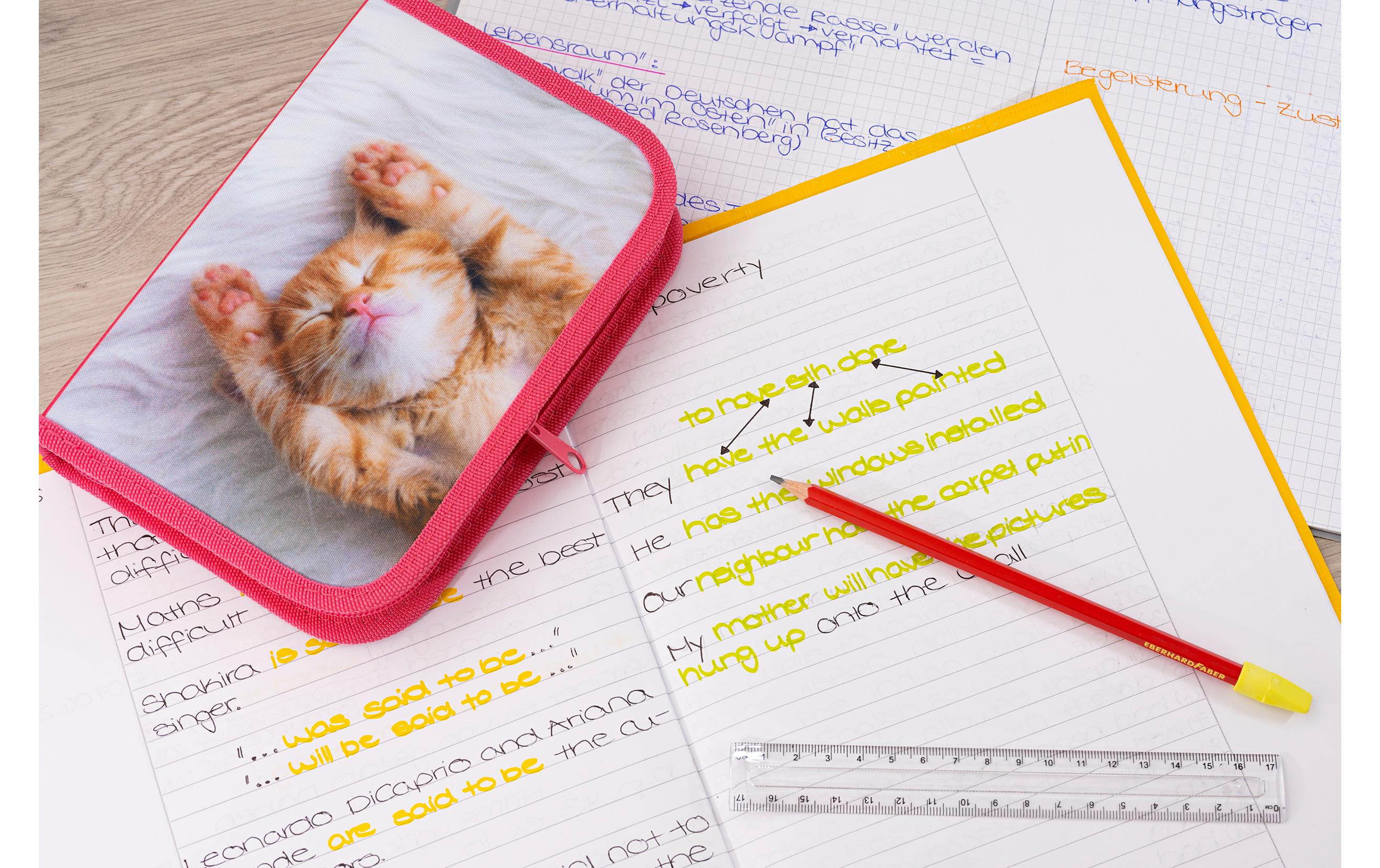 Eberhard Faber Etui Katze 42-teilig, Pink