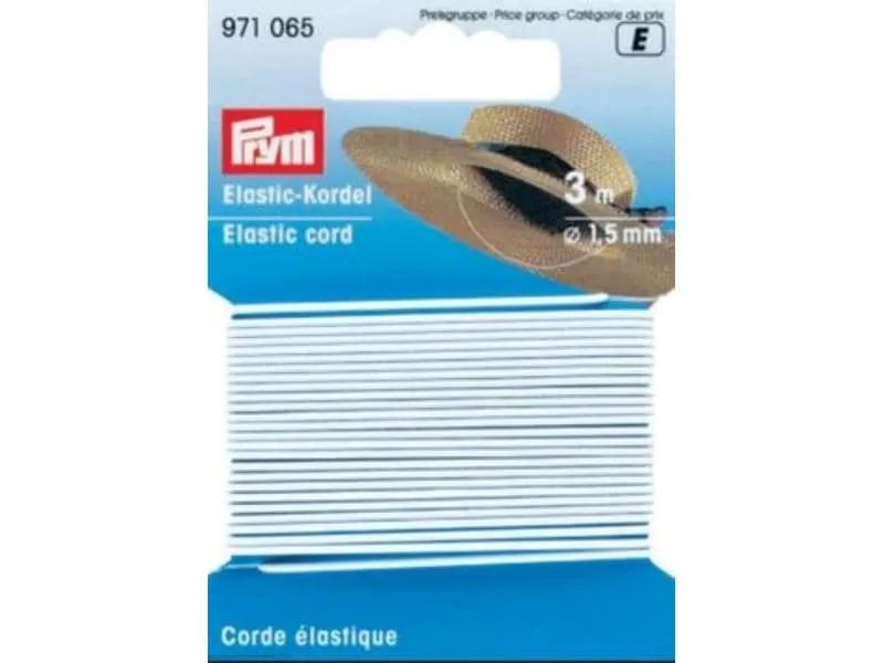 Prym Elastikband Kordel 1.5 mm, Weiss Prym Elastikband Kordel 1.5 mm, Weiss