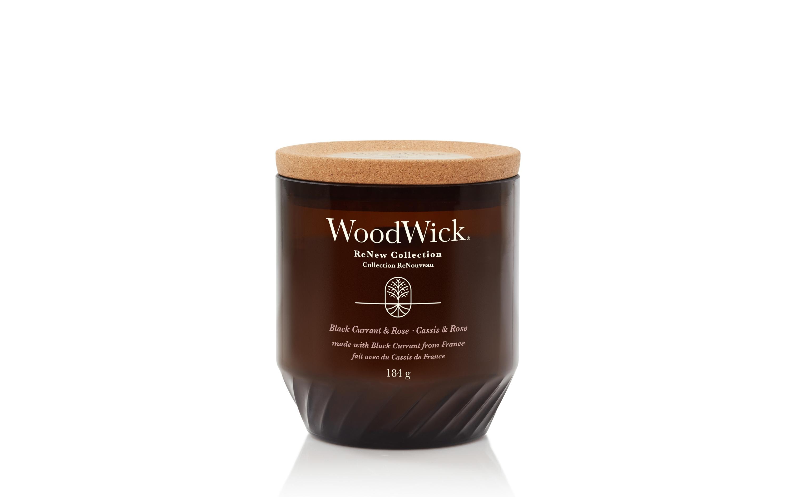 Woodwick Duftkerze Black Currant & Rose ReNew Medium Jar