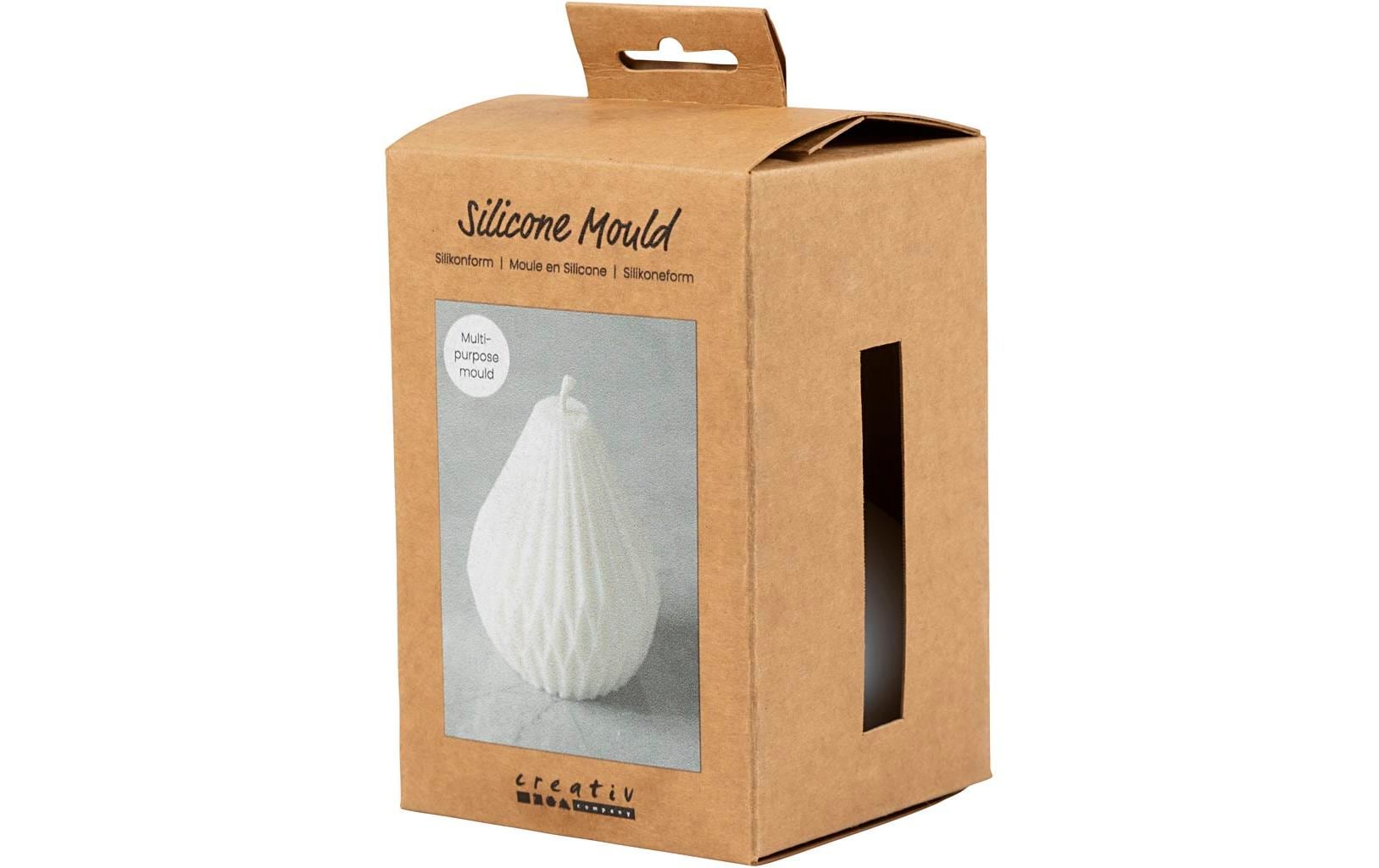 Creativ Company Kerzengiessform Silikon gerippte Tropfenform