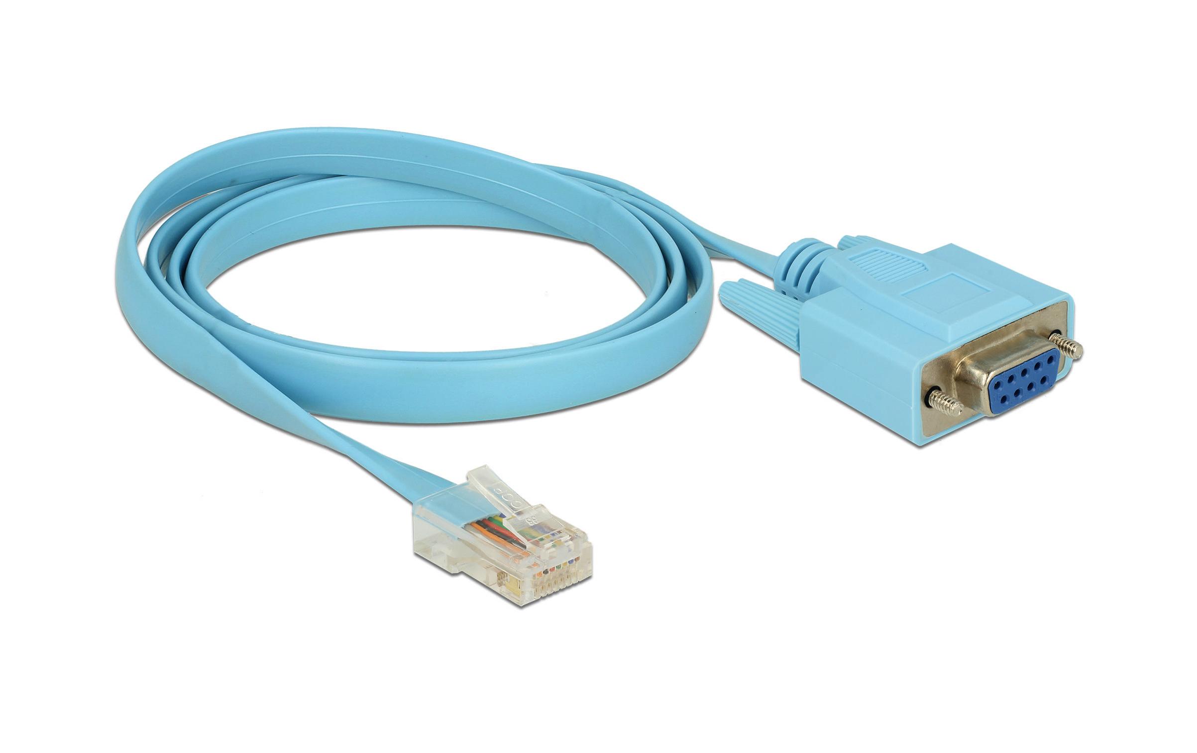 Delock Konsolenkabel RS-232 DB9 - RJ-45 Cisco kompatibel 1m Delock Konsolenkabel RS-232 DB9 - RJ-45 Cisco kompatibel 1m
