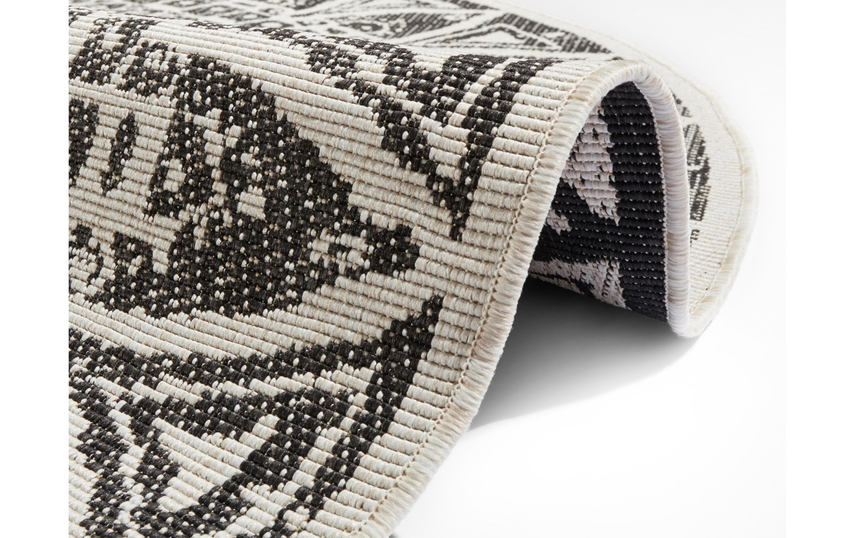 Freundin Home Collection Teppich Lilja 140 cm, Schwarz