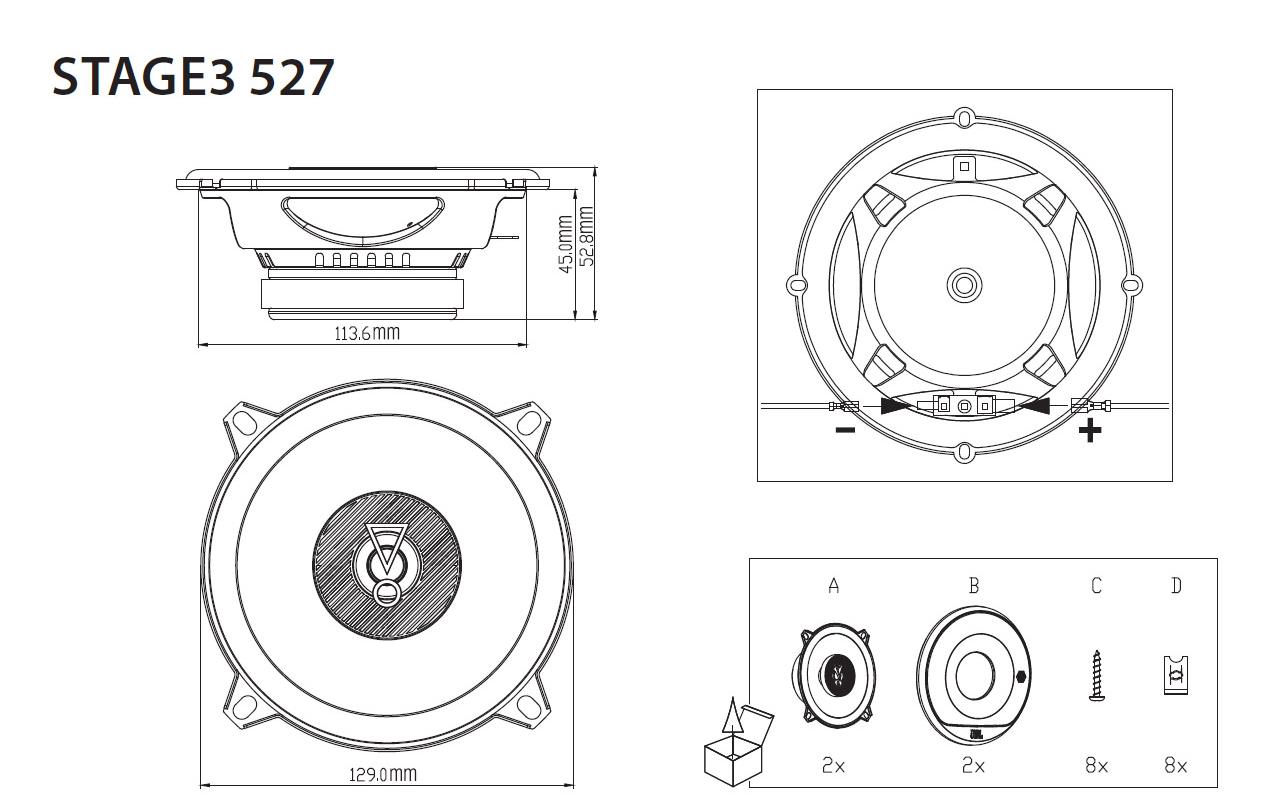 JBL Car 2-Weg Lautsprecher Stage3 527
