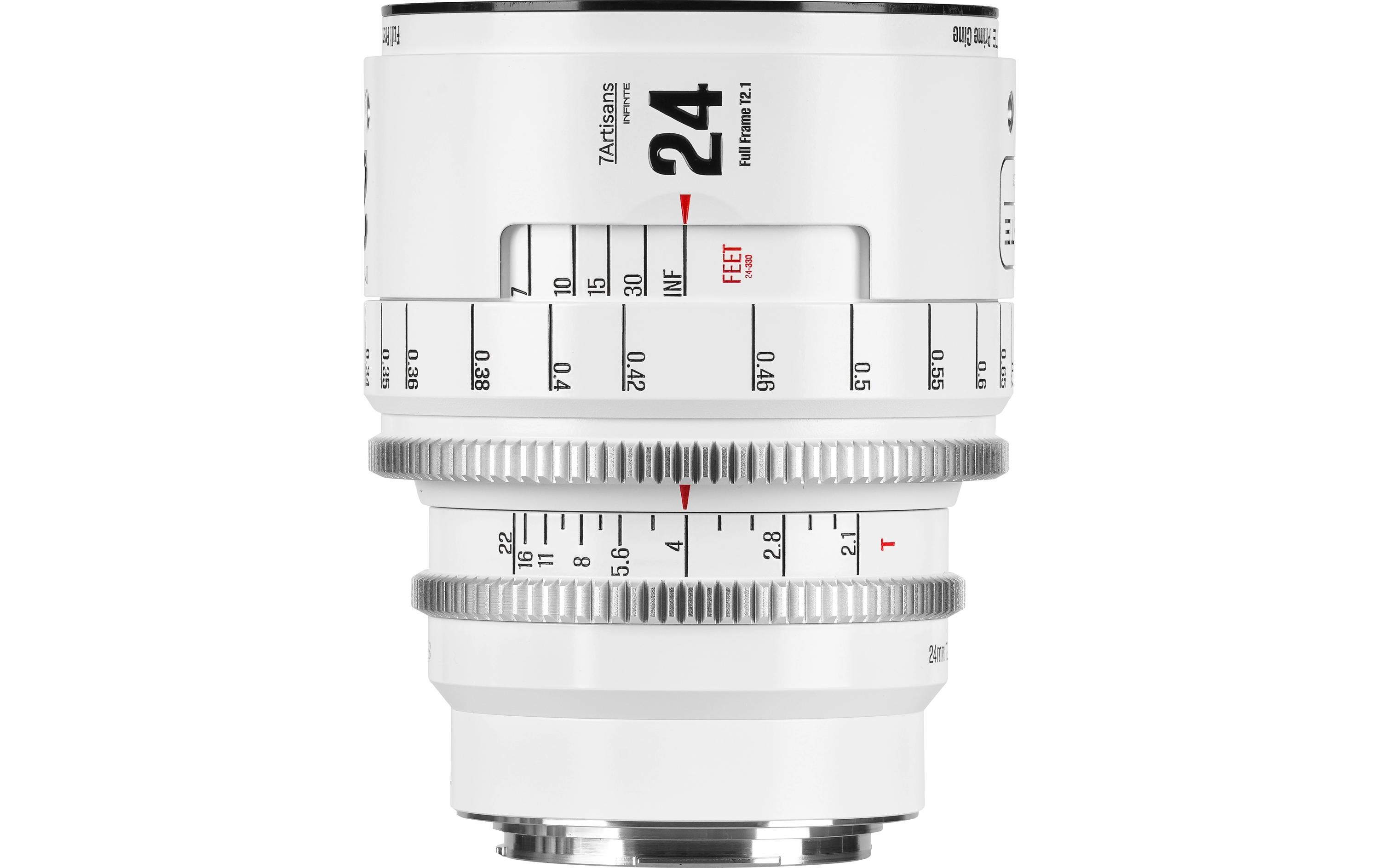 7Artisans Festbrennweite 24mm T/2.1 INFINTE Weiss – Canon EF