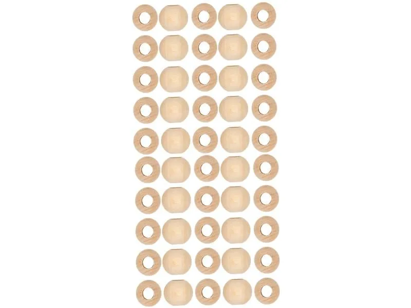 lalana Holzperlen Hölzerne Perlen 15 mm, 50 Stück lalana Holzperlen Hölzerne Perlen 15 mm, 50 Stück