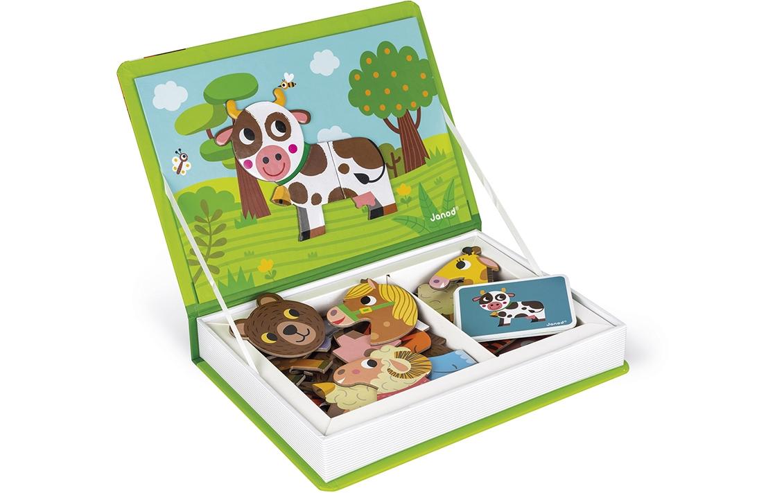 Janod Beschäftigungsspielzeug Magnetbuch Tiere